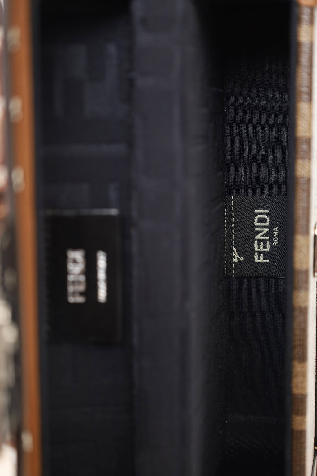 Fendi 2020 Brown FF 1974 Baguette Trunk Bag