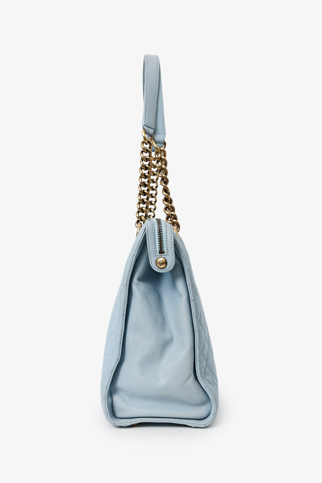 Chanel™ 2012-13 Blue Quilted Leather Rita Dome Tote