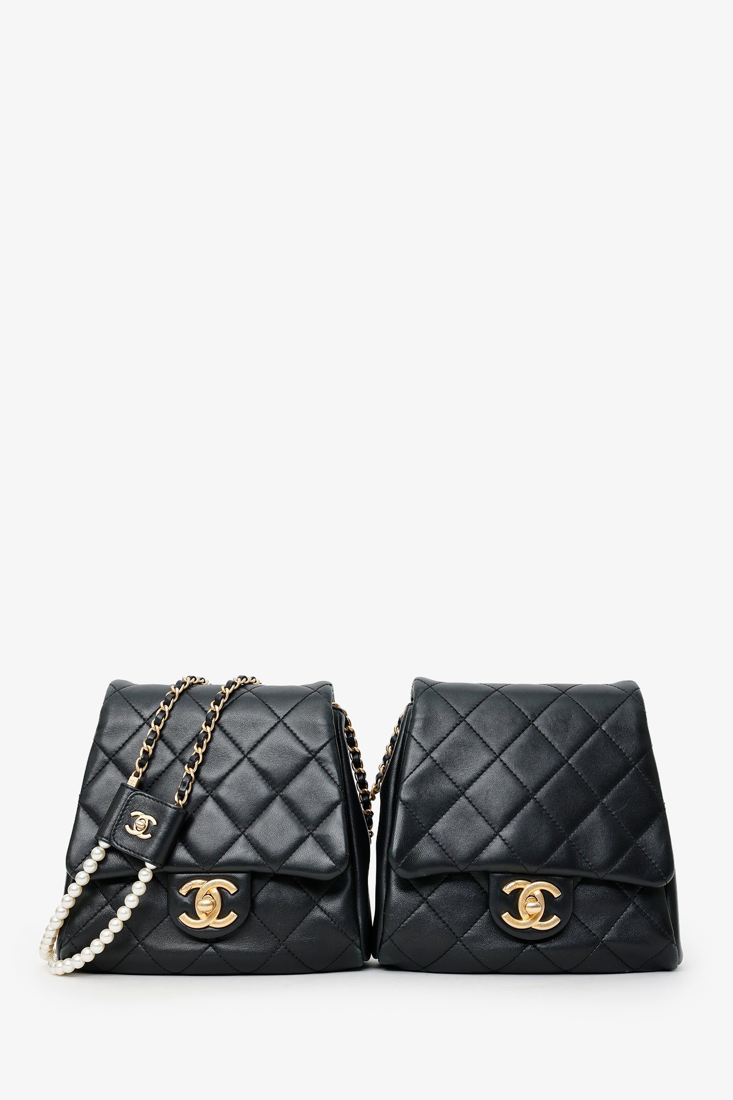 Chanel™ 2019 Quilted Lambskin Pearl Side Packs Bag