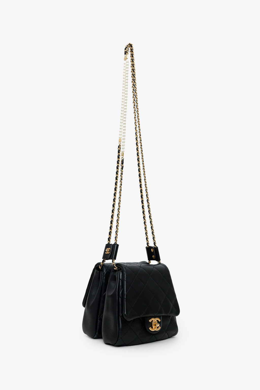 Chanel™ 2019 Quilted Lambskin Pearl Side Packs Bag