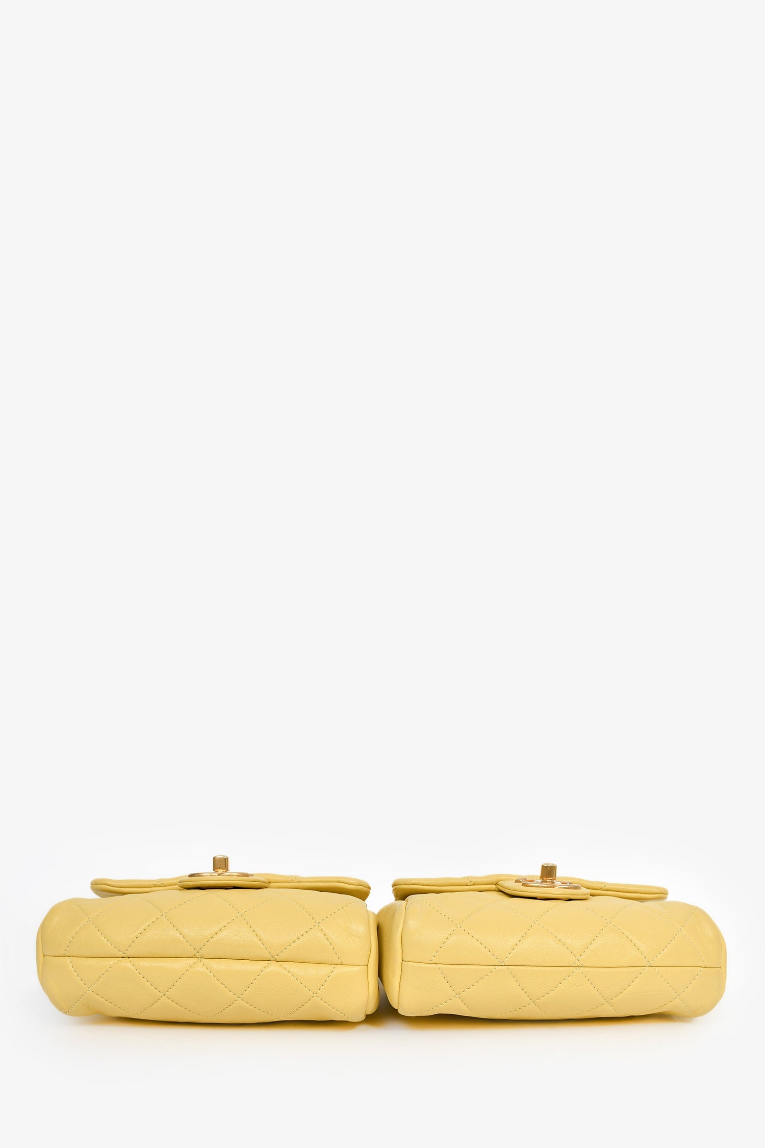 Chanel™ 2019 Yellow Quilted Lambskin Medium Side-Packs Bag