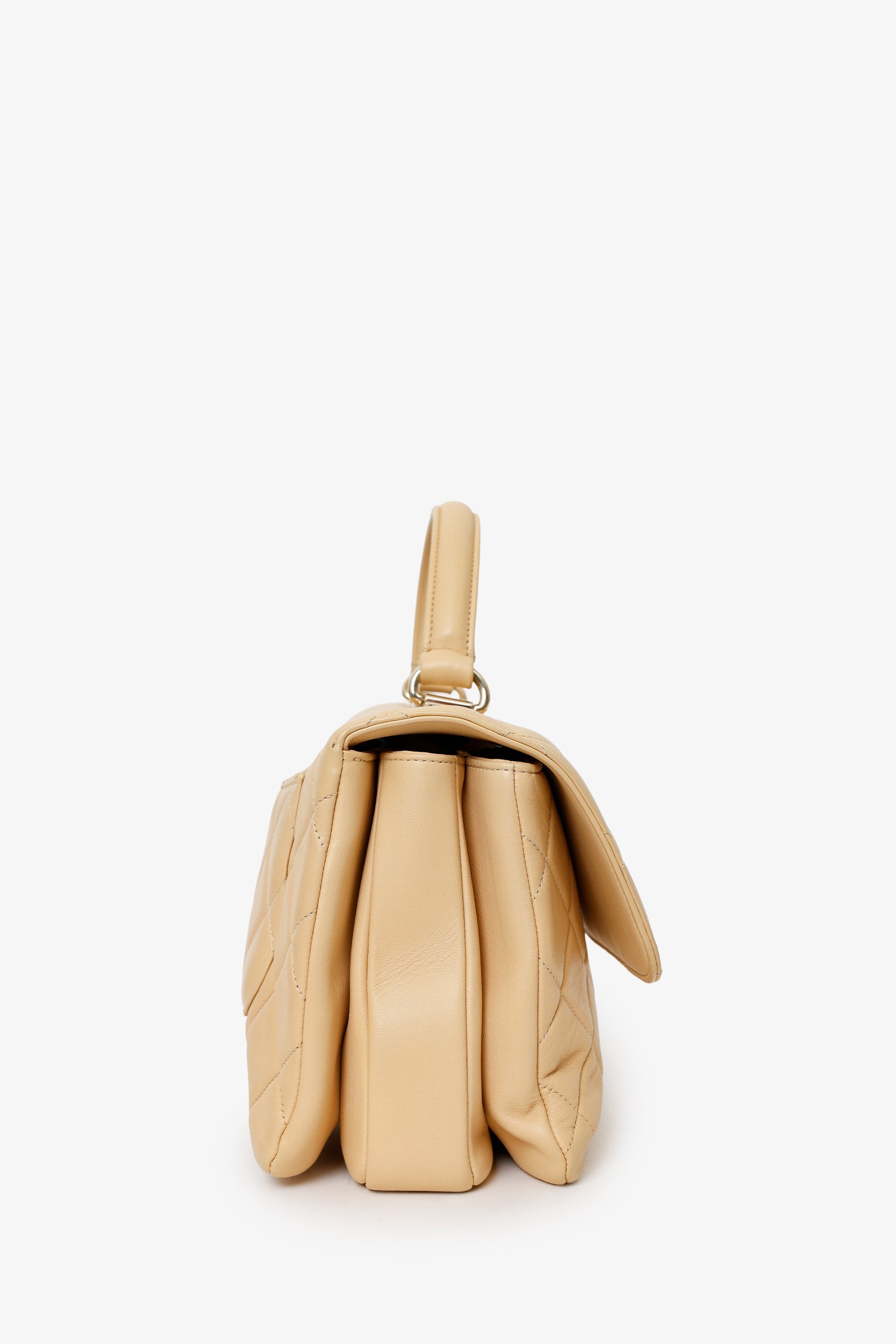 Chanel™ 2018-19 Beige Quilted Lambskin Medium Trendy CC Top Handle Bag