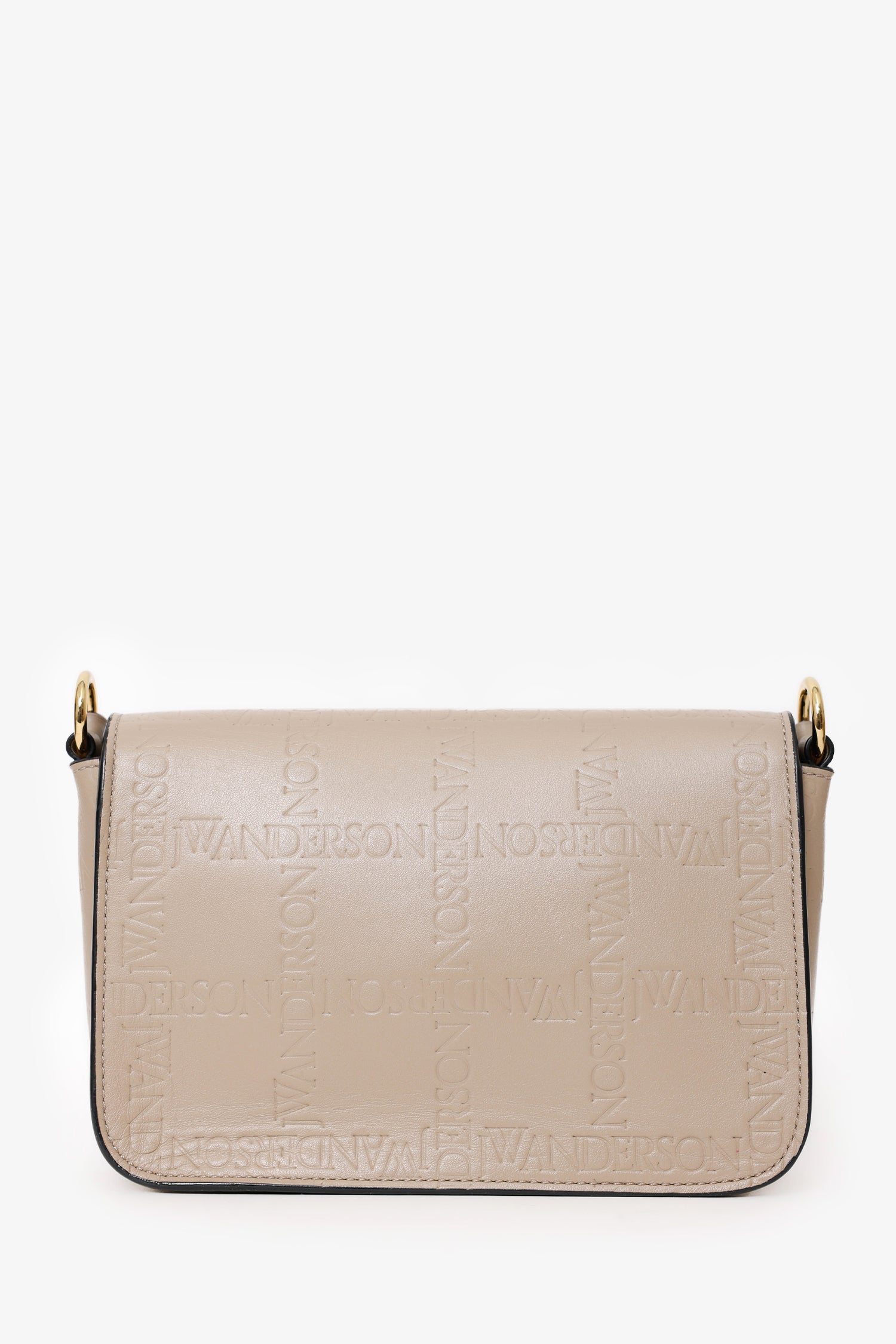 JW Anderson Taupe Leather Midi 'Anchor' Shoulder Bag