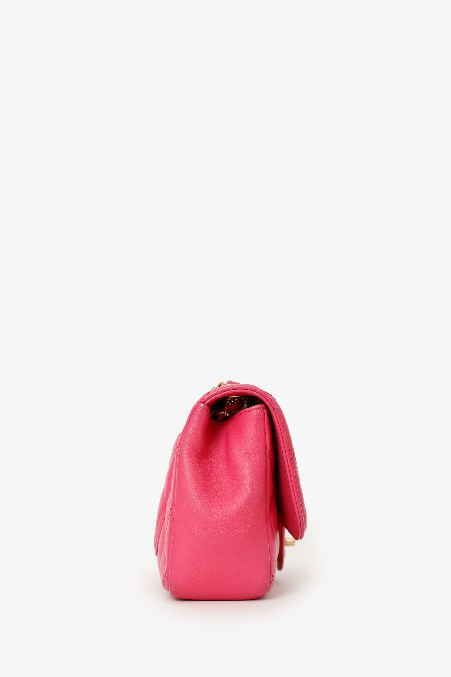 Chanel™ 2015-16 Pink Lambskin Quilted Mini Mademoiselle Chic Flap
