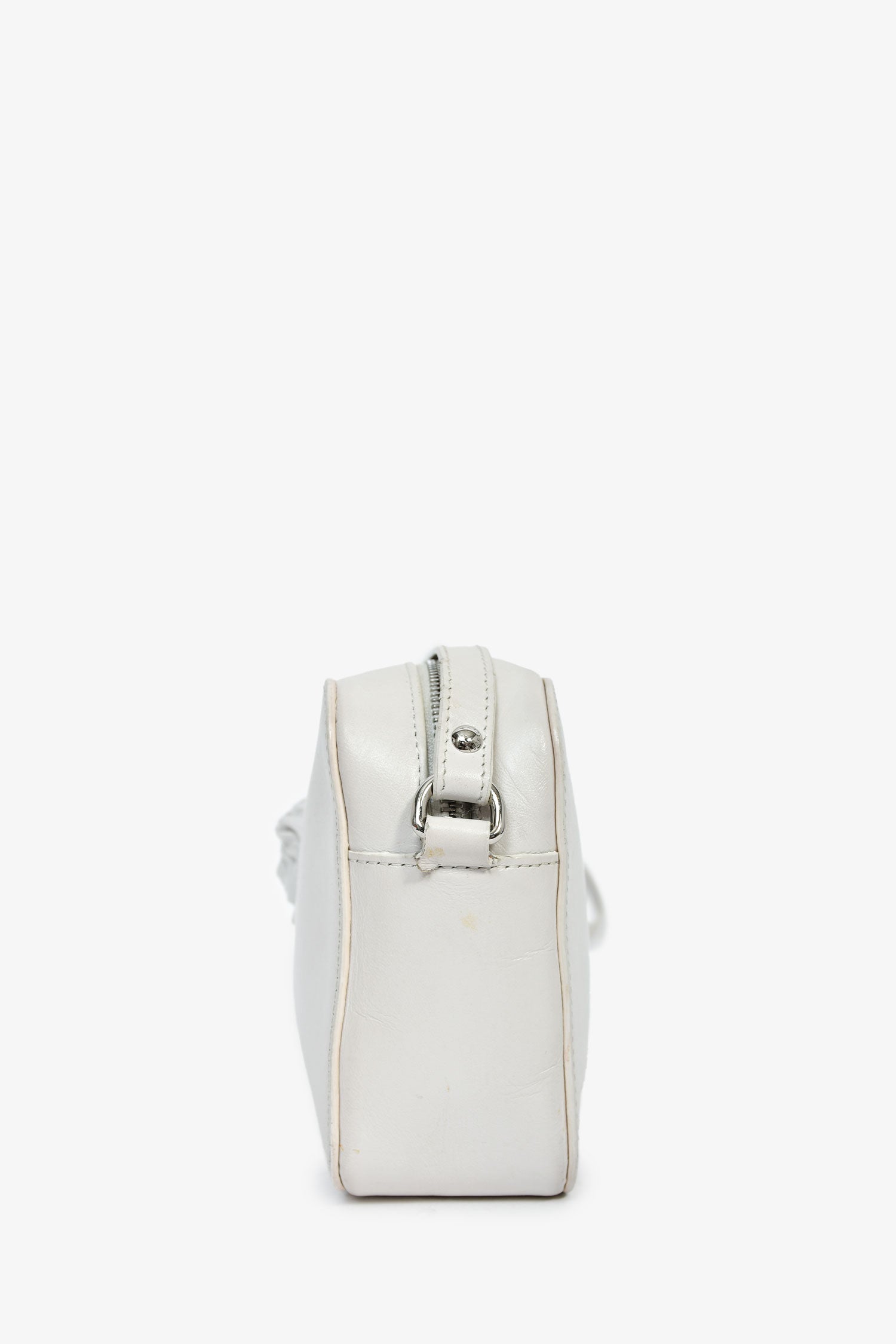 Versace White Leather Medusa Camera Crossbody Bag