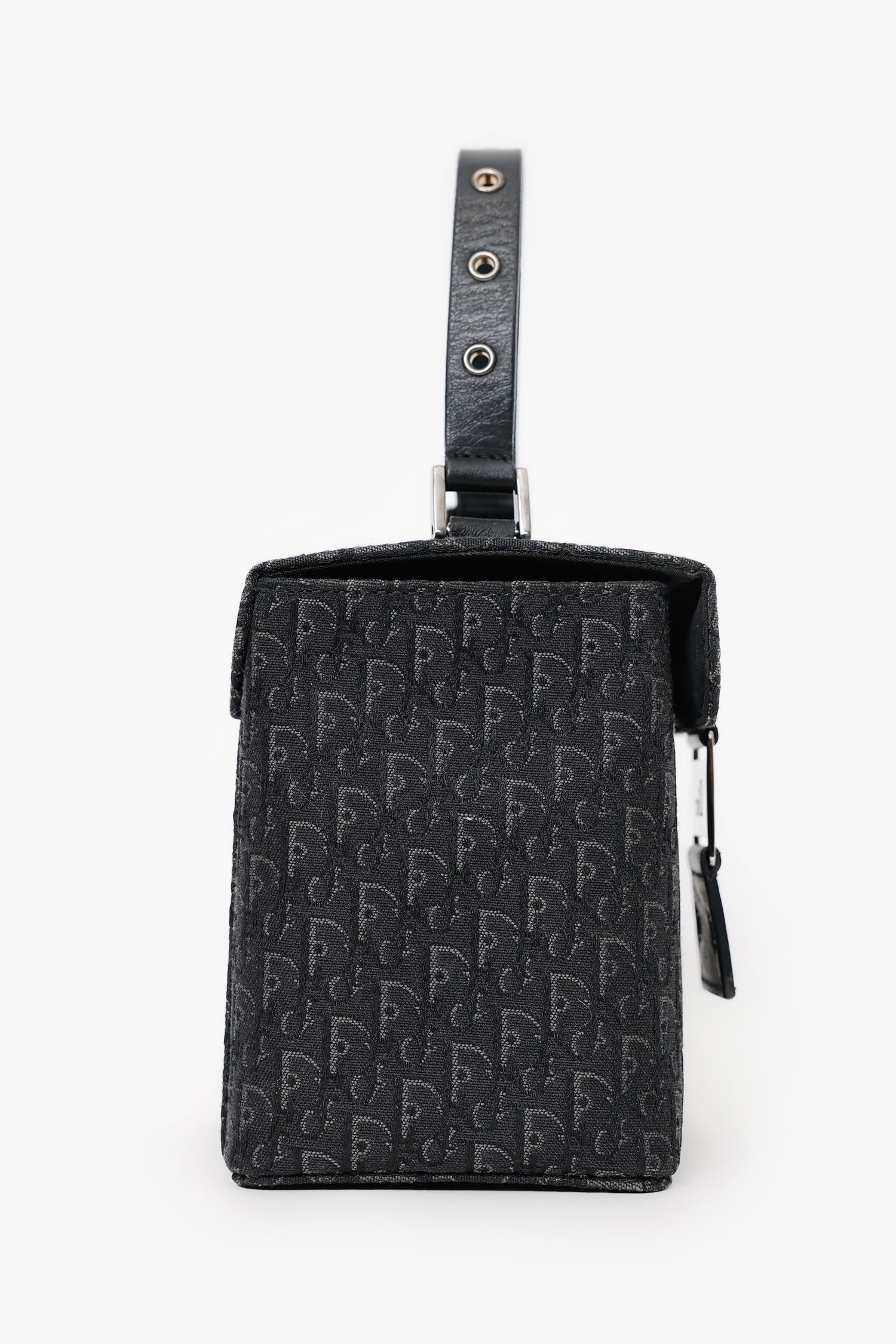 Christian Dior 2002 Black Oblique Canvas Trotter Street Chic' Handbag