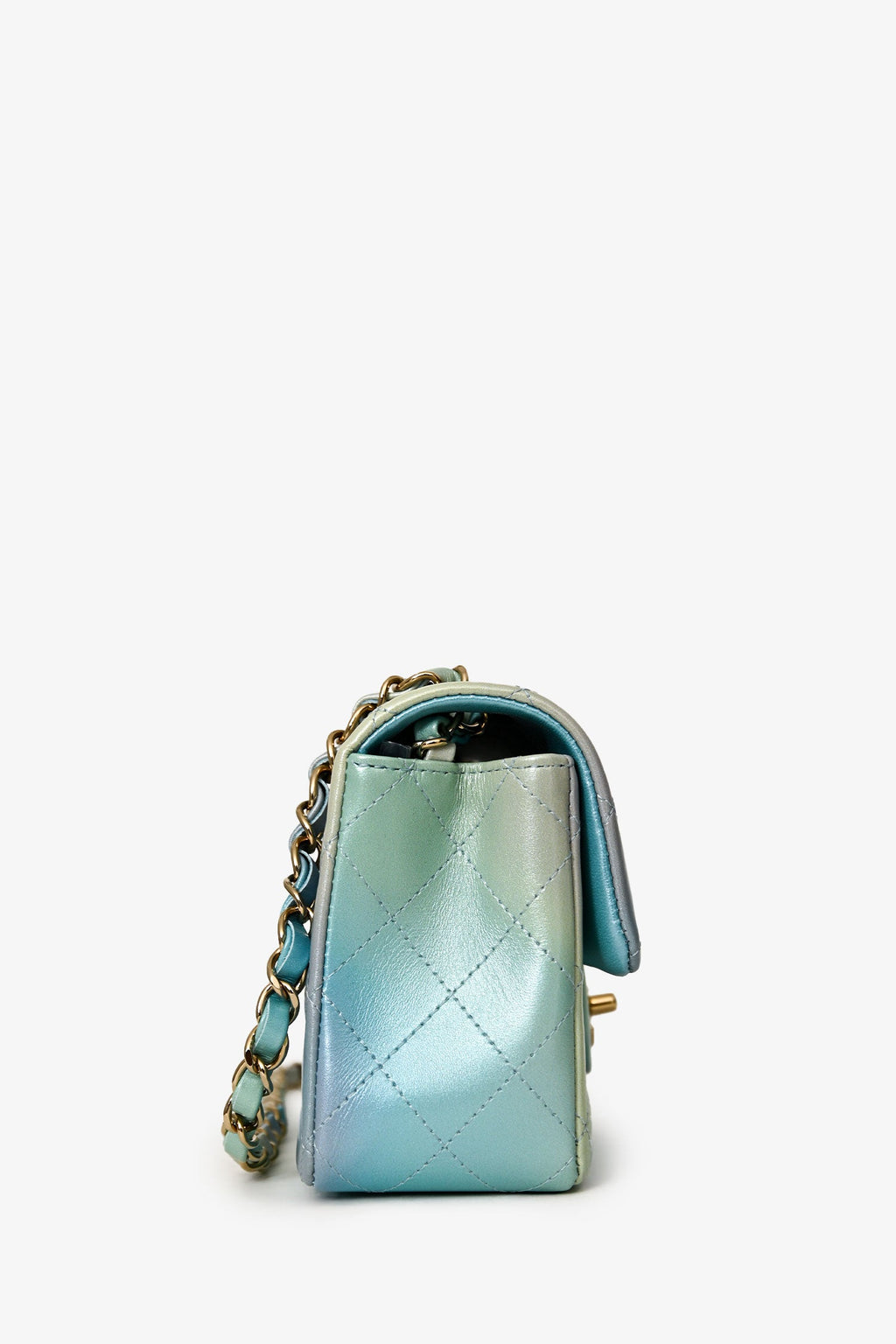 Chanel™ 2024 Iridescent Ombre Lambskin Mini Rectangular Flap Bag