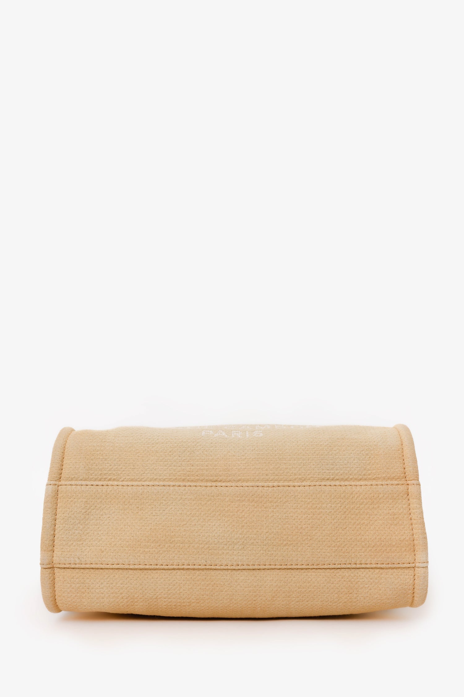 Chanel™ 2022 Beige Canvas Deauville Small Shopping Tote Bag