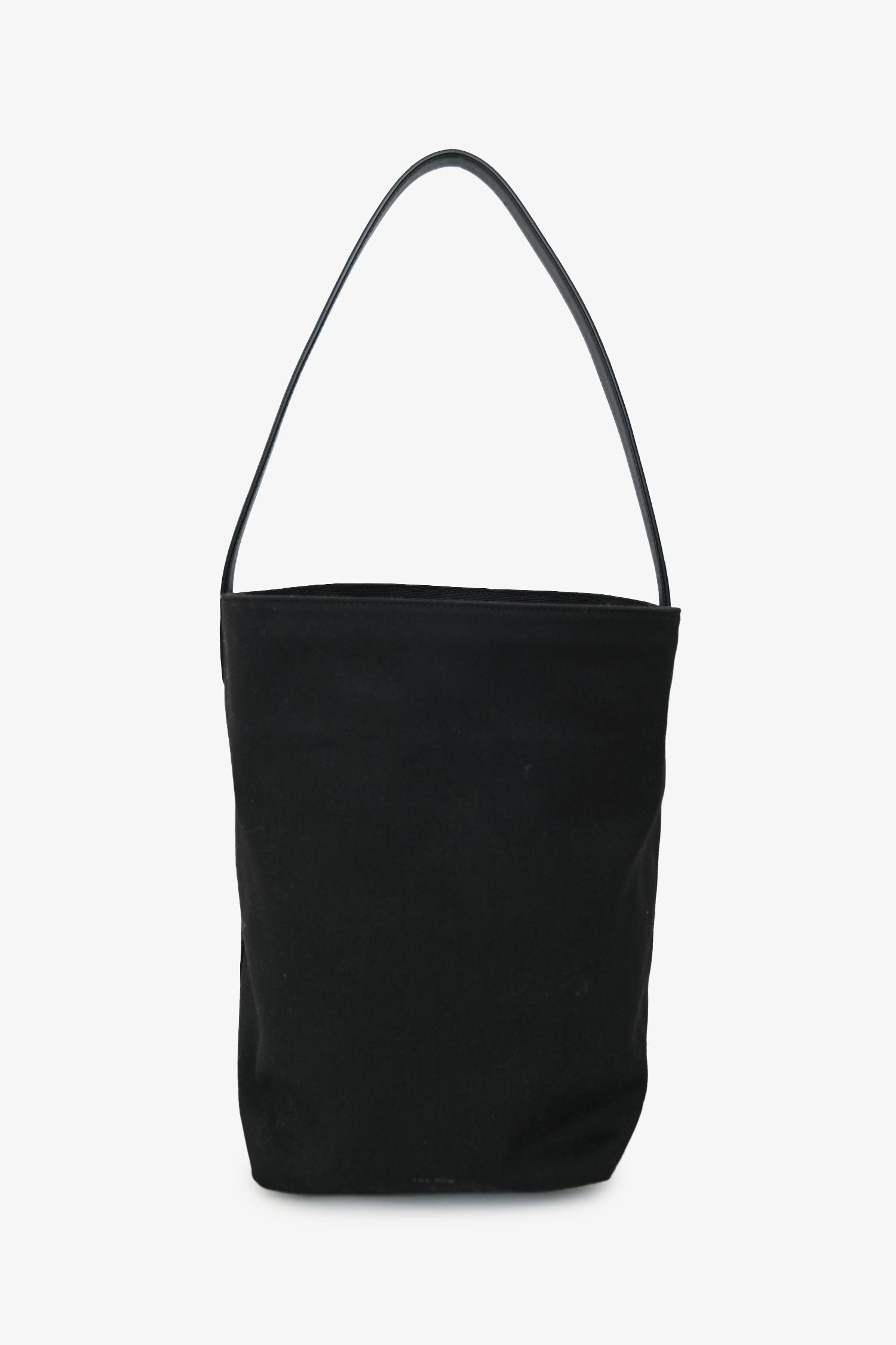 The Row Black Canvas/Leather 'N/S Park' Medium Tote Bag