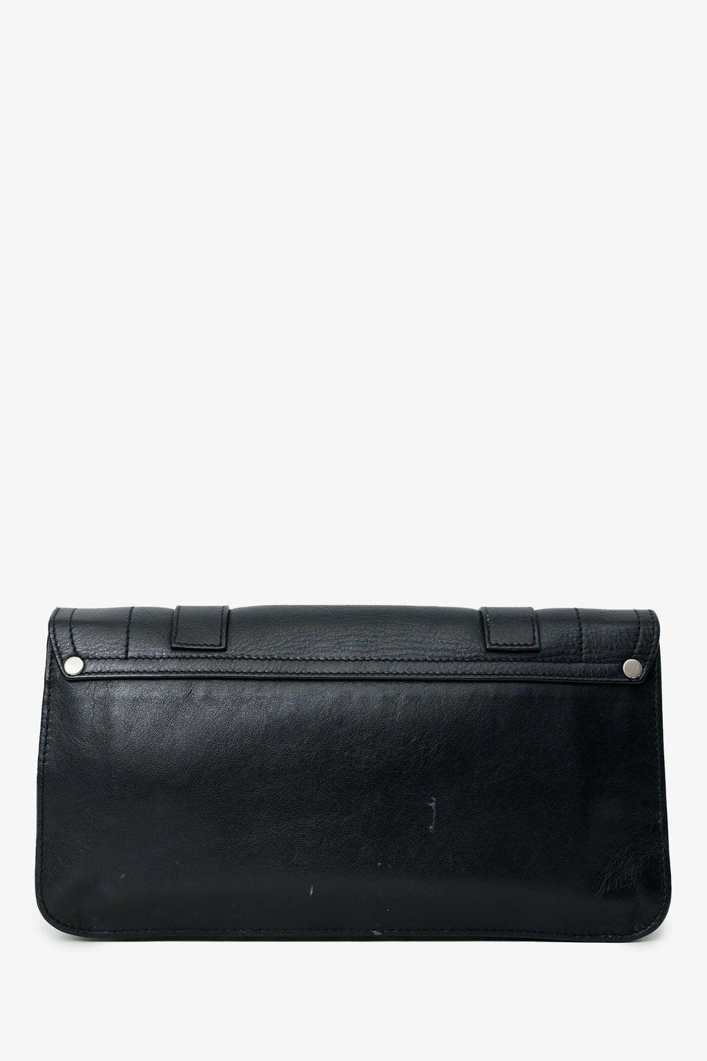 Proenza Schouler Black/White Leather Geometric Print Clutch