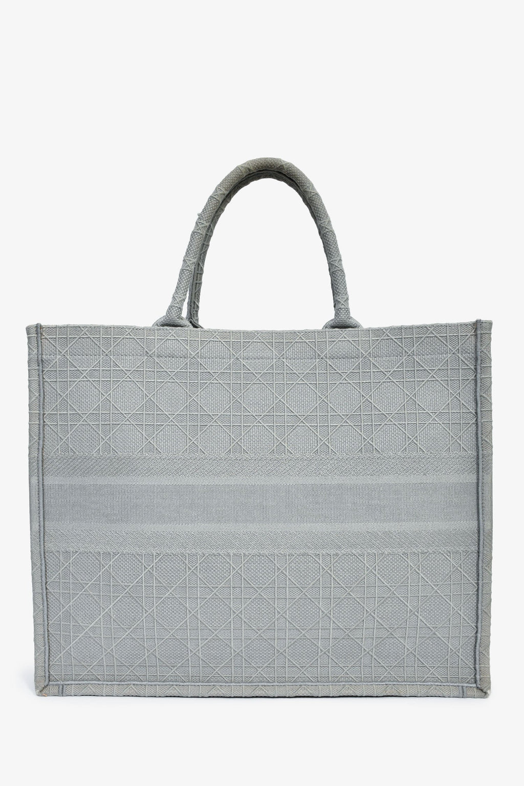 Christian Dior 2020 Grey Cannage Jacquard Large Book Tote