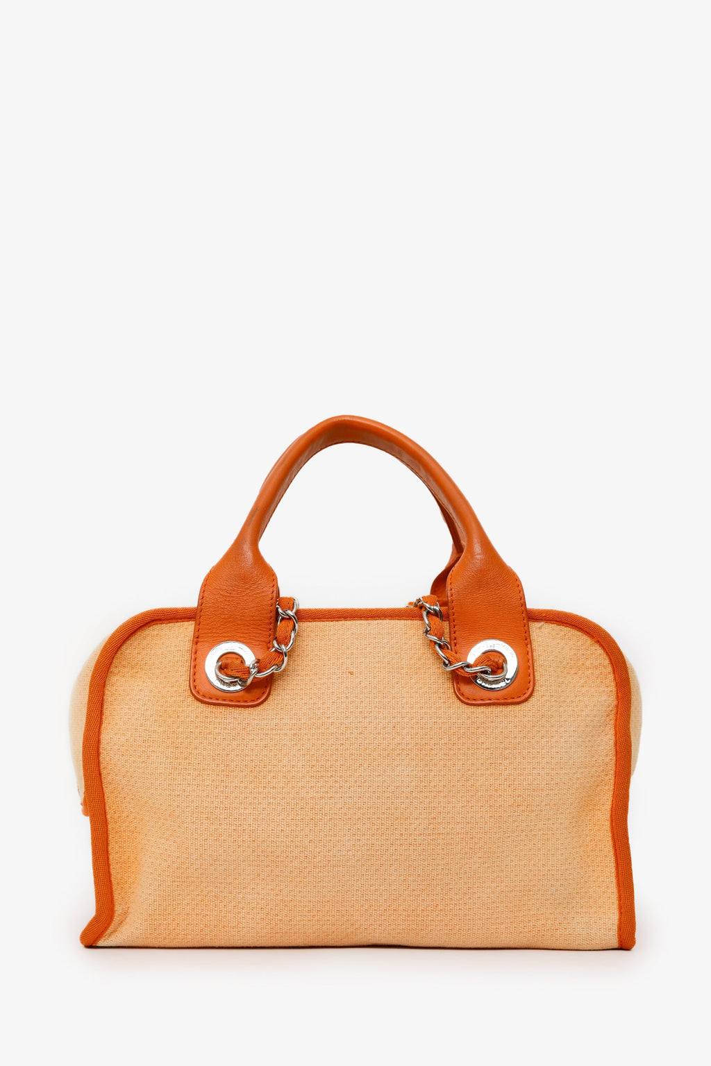 Chanel™ 2014-15 Orange Canvas Deauville Mini Bowling Bag