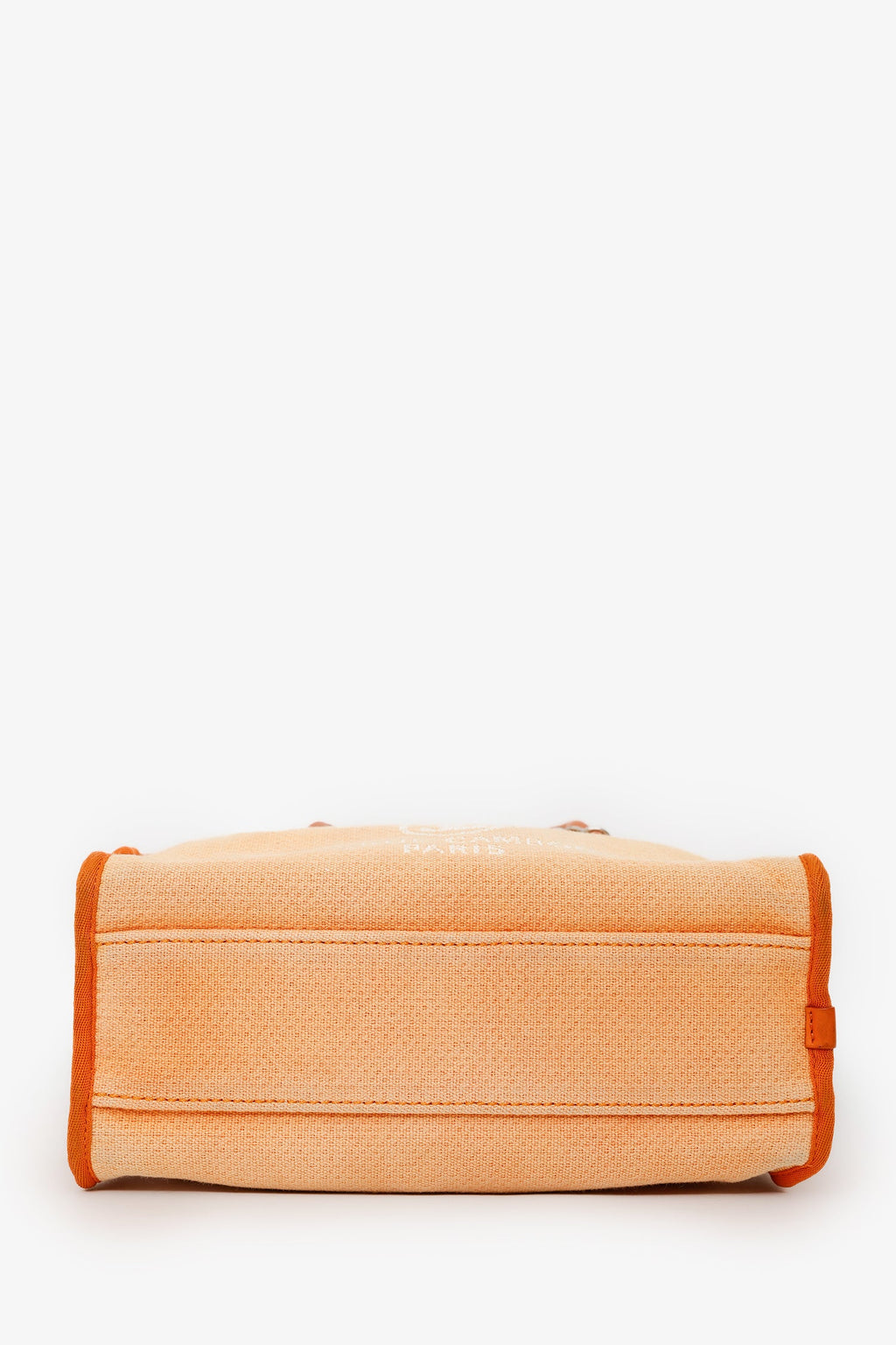 Chanel™ 2014-15 Orange Canvas Deauville Mini Bowling Bag