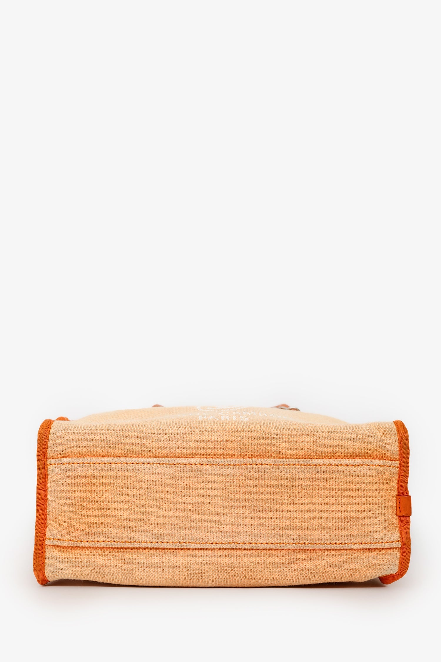 Chanel™ 2014-15 Orange Canvas Deauville Mini Bowling Bag