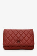Chanel™ 2011-12 Burgundy Quilted Lambskin Wallet on Chain