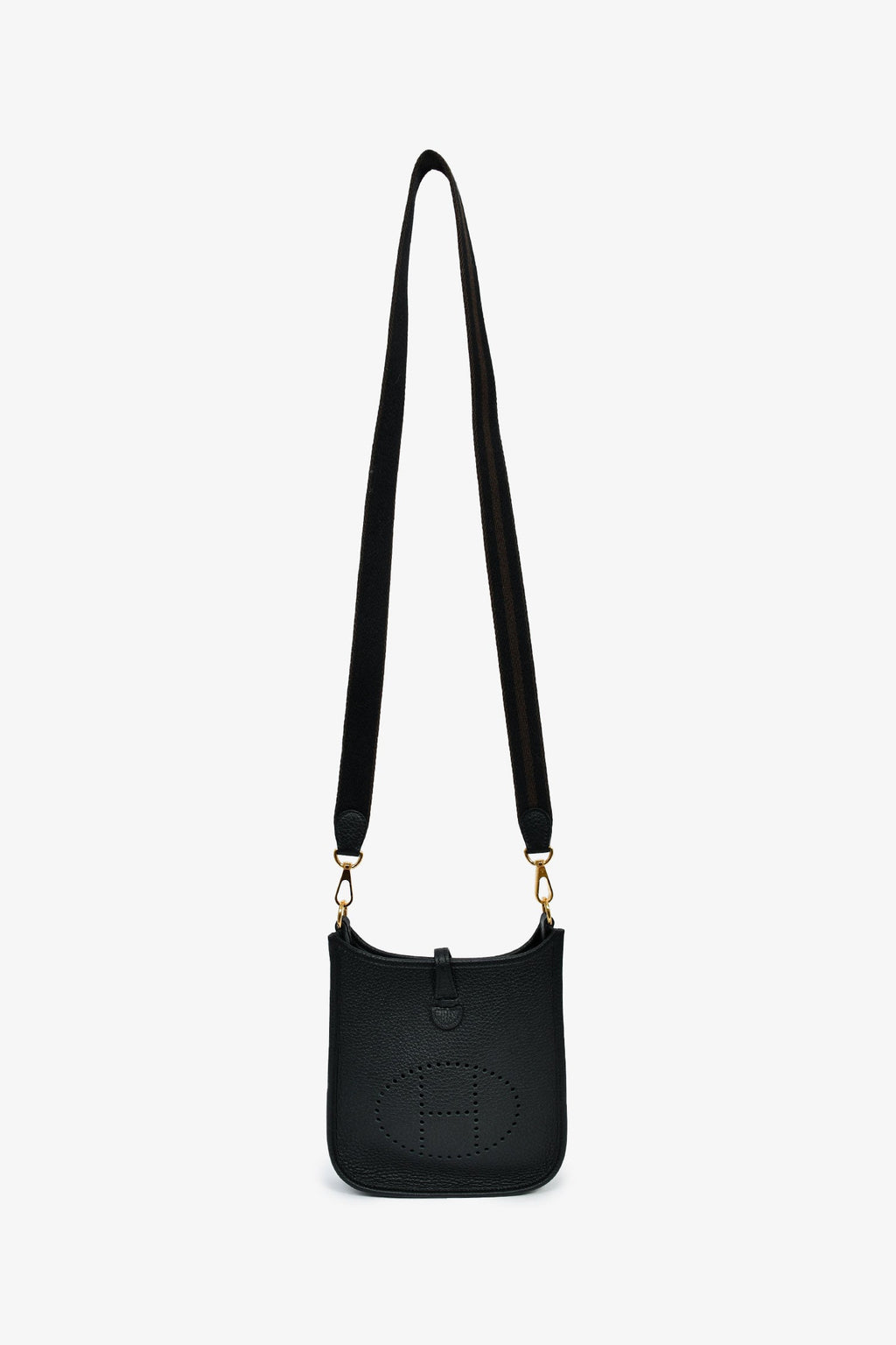 Hermès 2023 Black Clemence Leather Mini Evelyne TPM 16 Crossbody