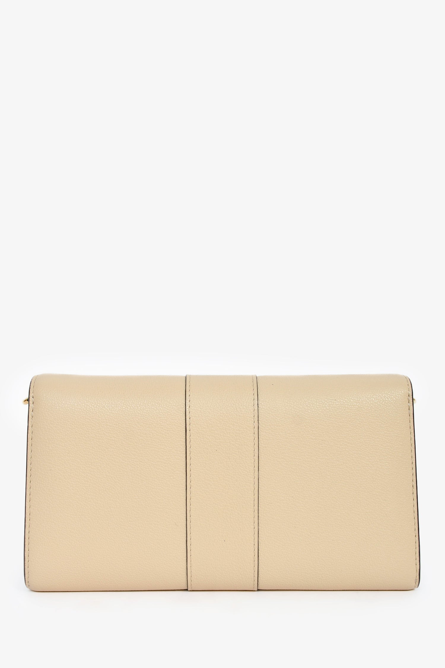 Delvaux Cream Leather 'Brilliant' Wallet on Chain