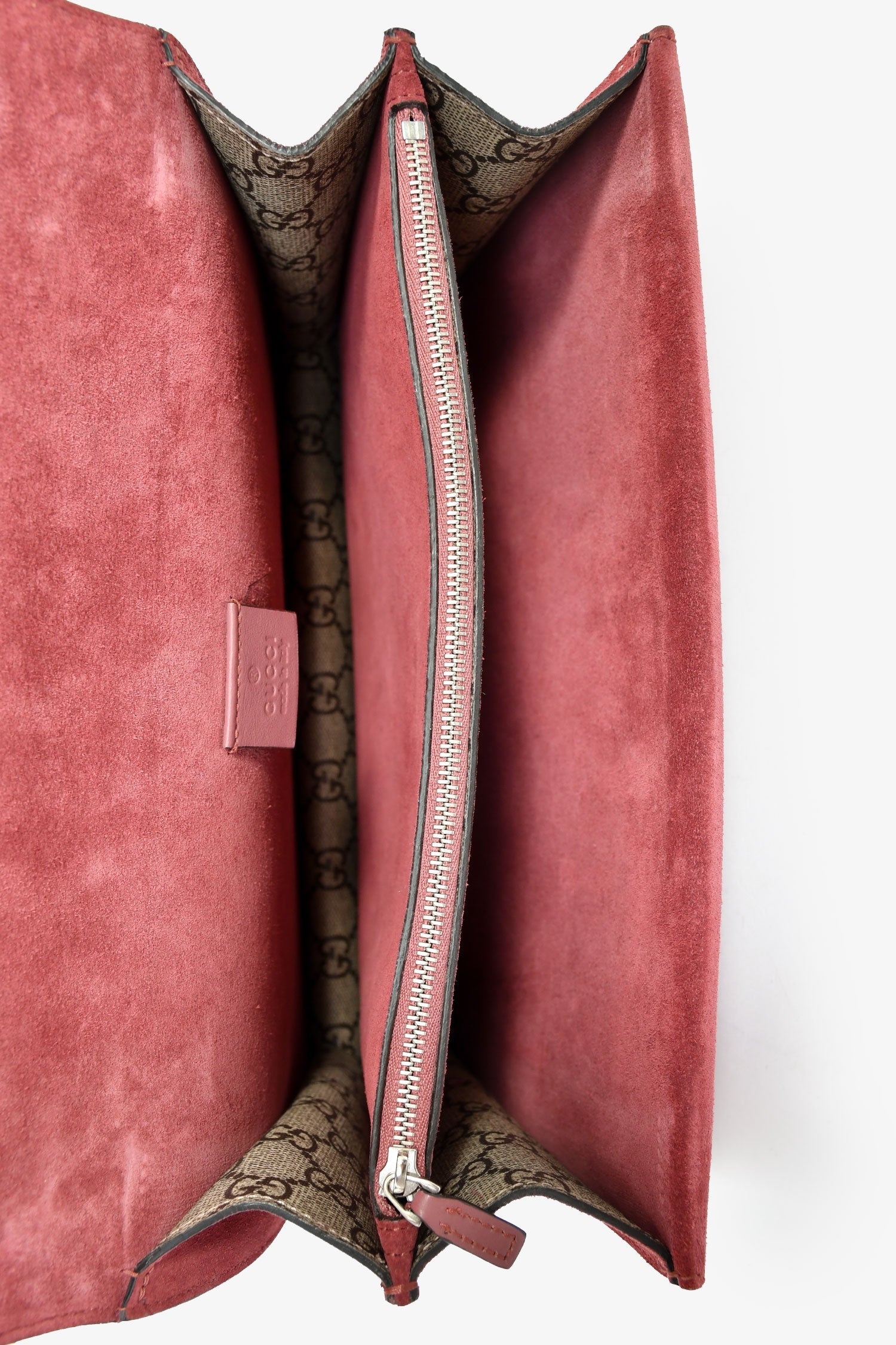 Gucci GG Supreme Blooms Canvas/Burgundy Suede Dionysus Medium Shoulder Bag