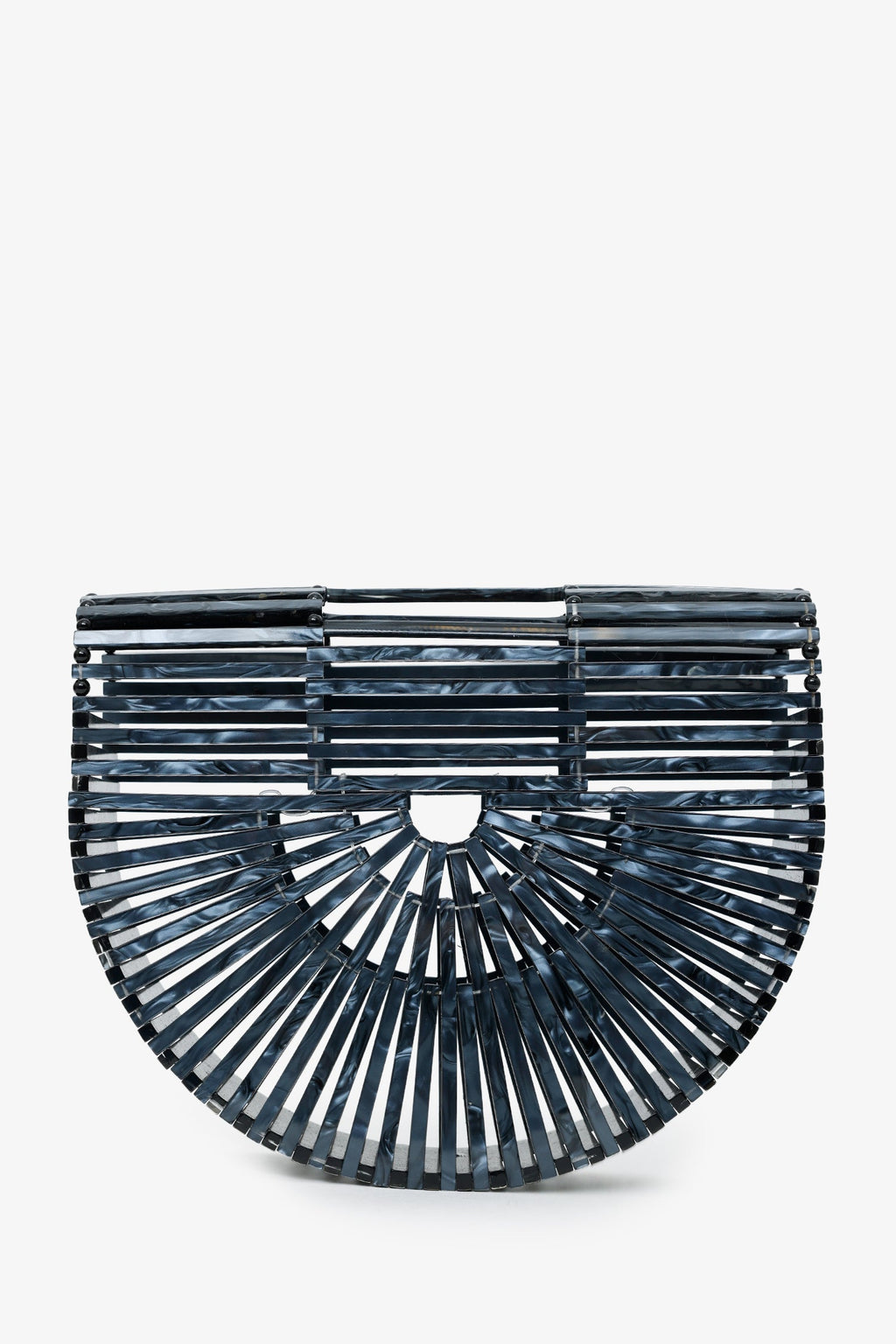 Cult Gaia Black Acrylic Ark Clutch Bag