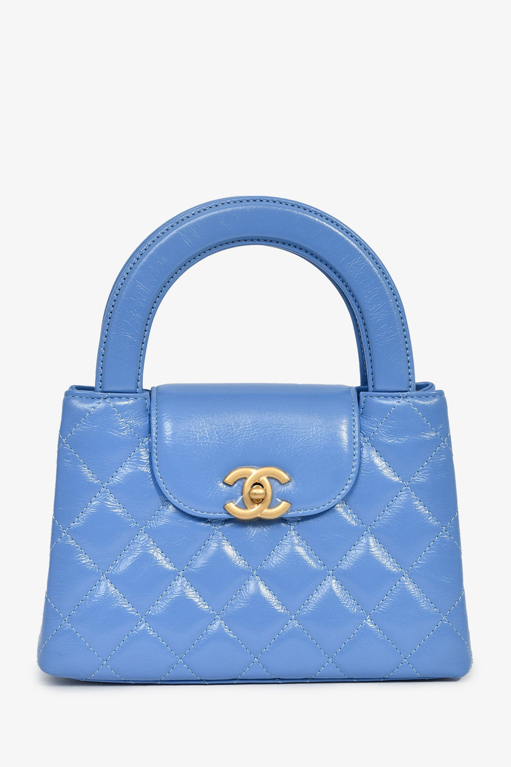 Chanel™ 2024 Periwinkle Blue Mini Kelly Top Handle