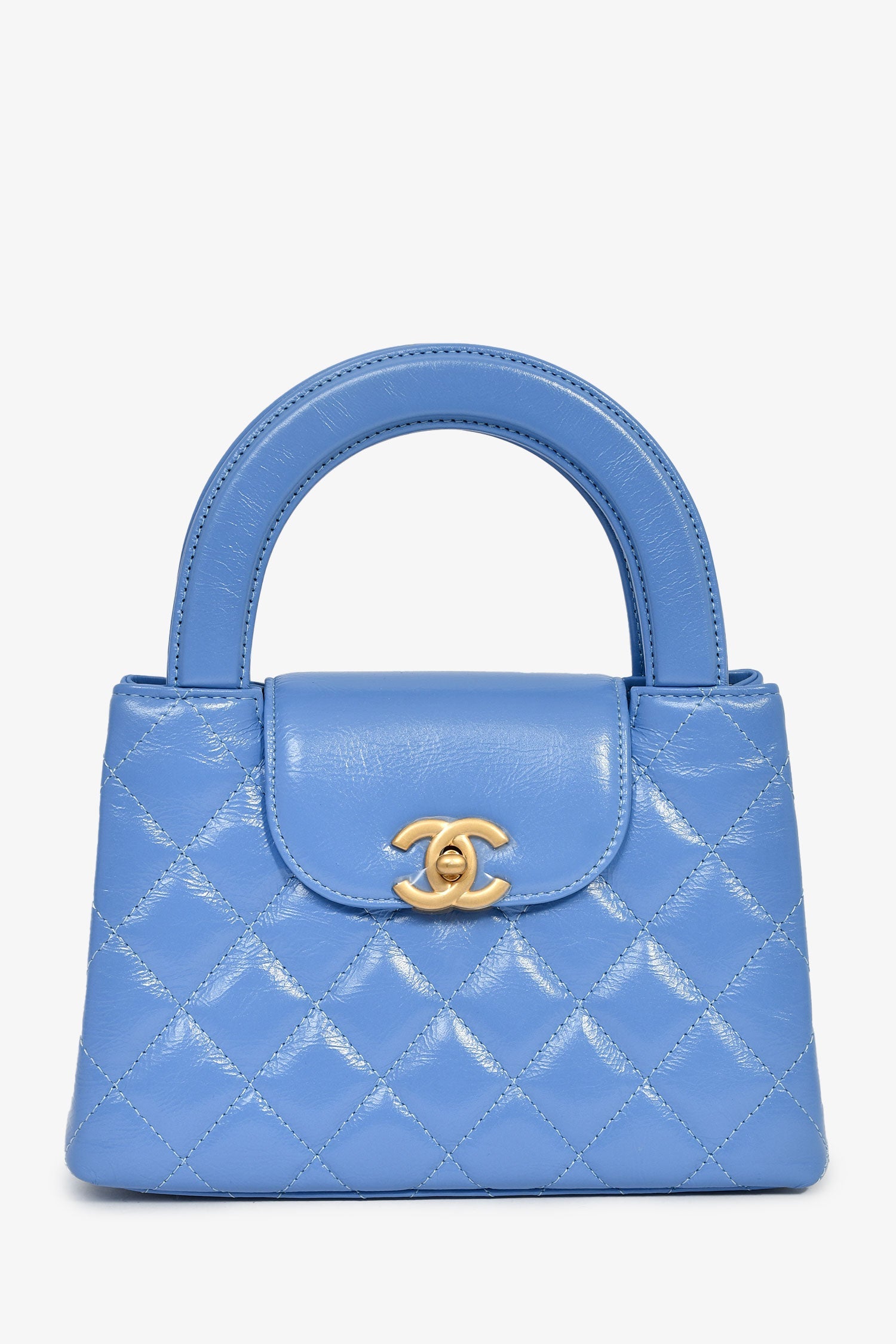 Chanel™ 2024 Periwinkle Blue Mini Kelly Top Handle