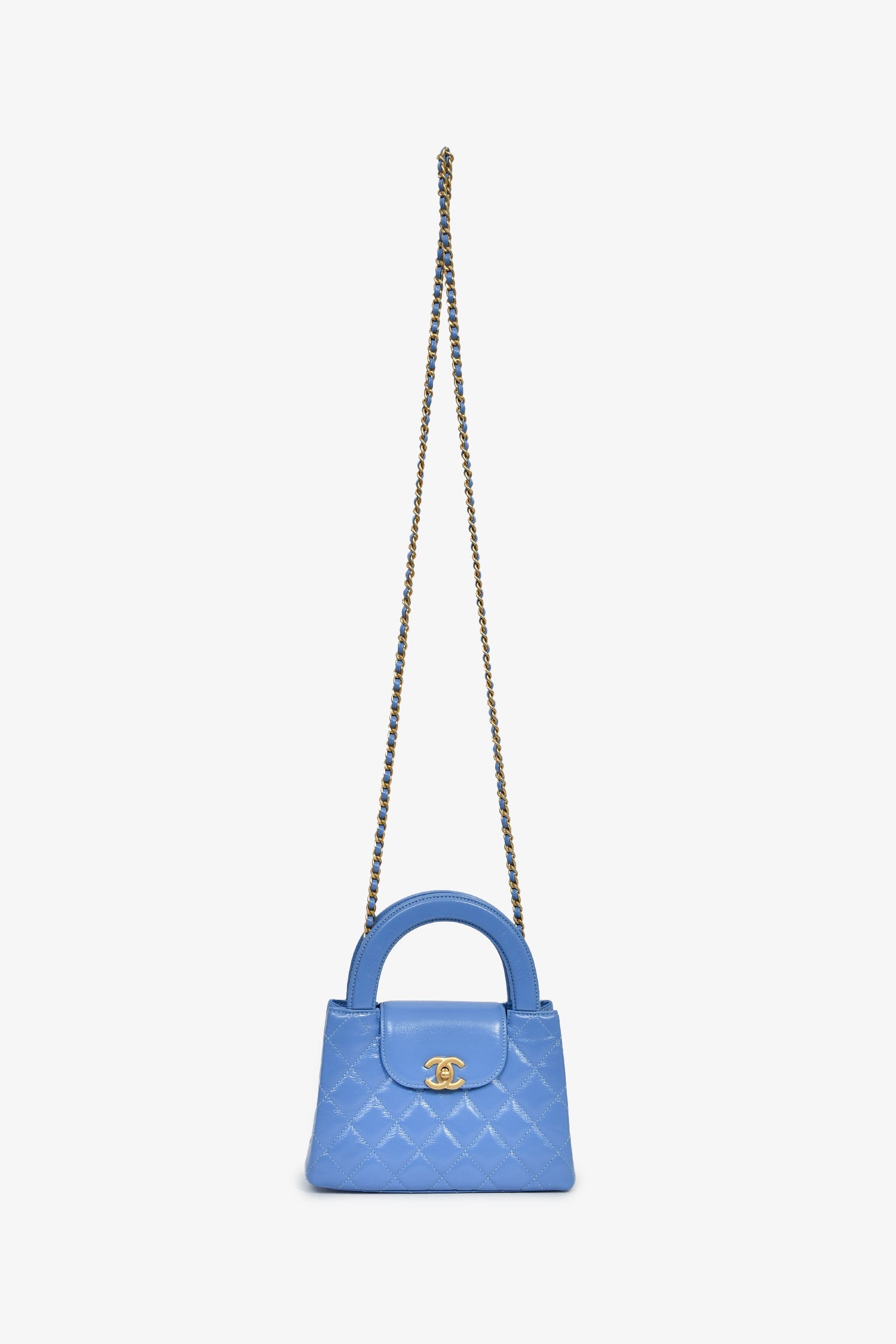 Chanel™ 2024 Periwinkle Blue Mini Kelly Top Handle