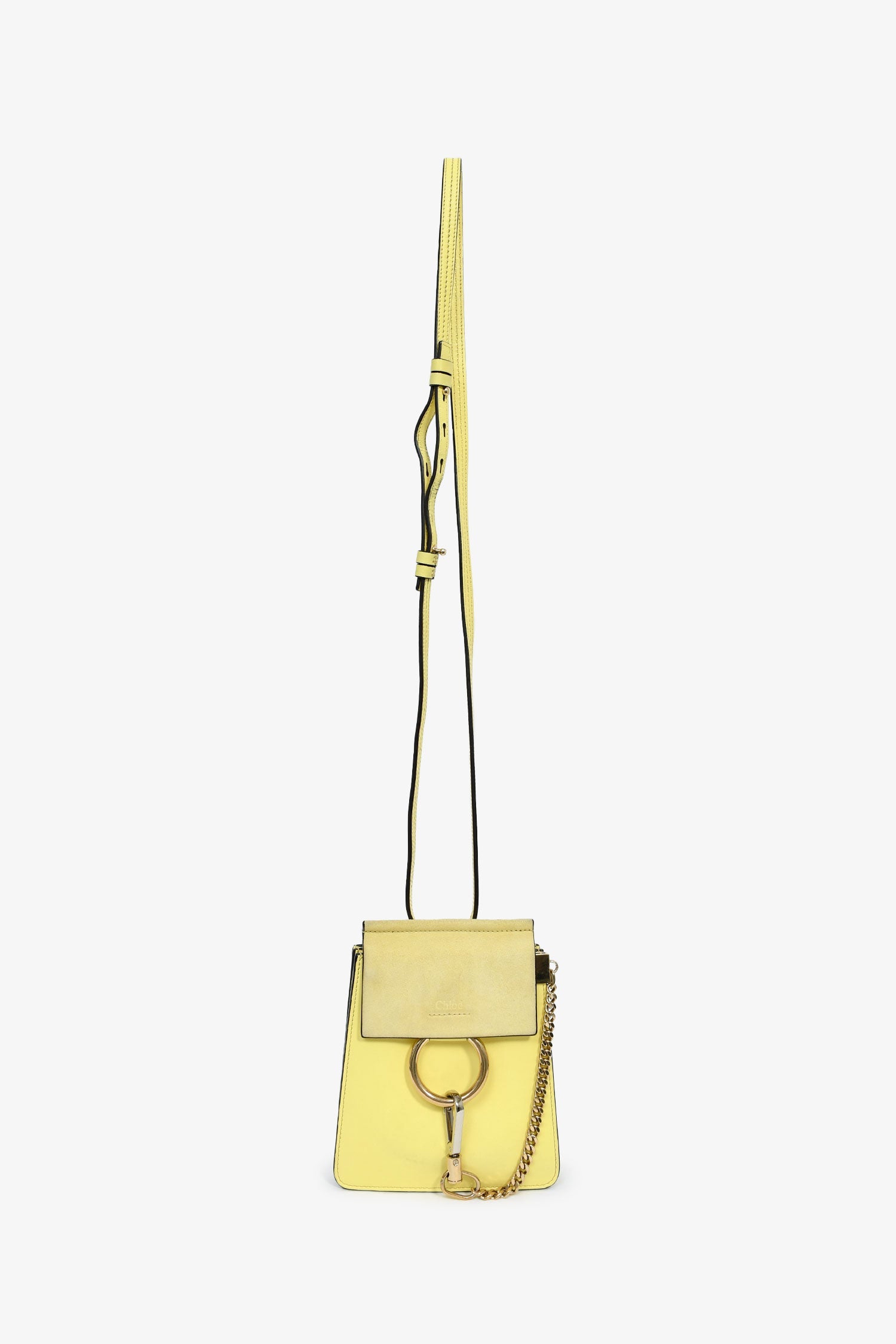 Chloé Yellow Leather Mini Faye Bag
