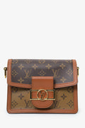 Louis Vuitton Monogram Leather Mini Dauphine Crossbody Bag With Strap