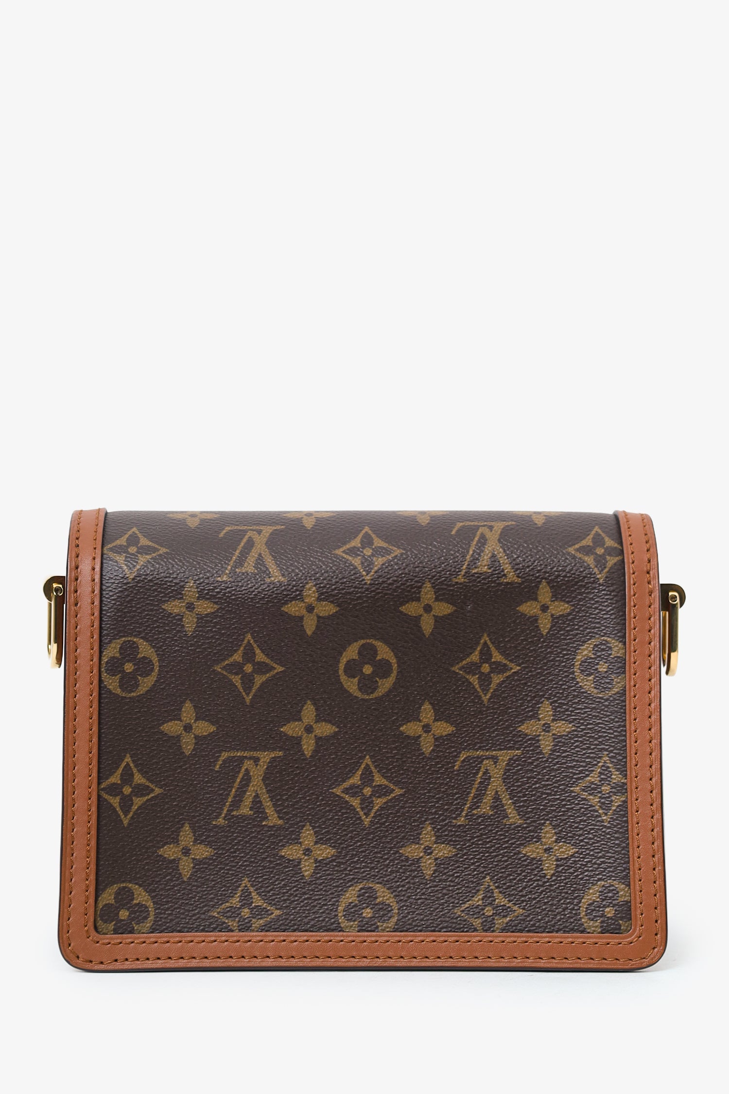 Louis Vuitton Monogram Leather Mini Dauphine Crossbody Bag With Strap