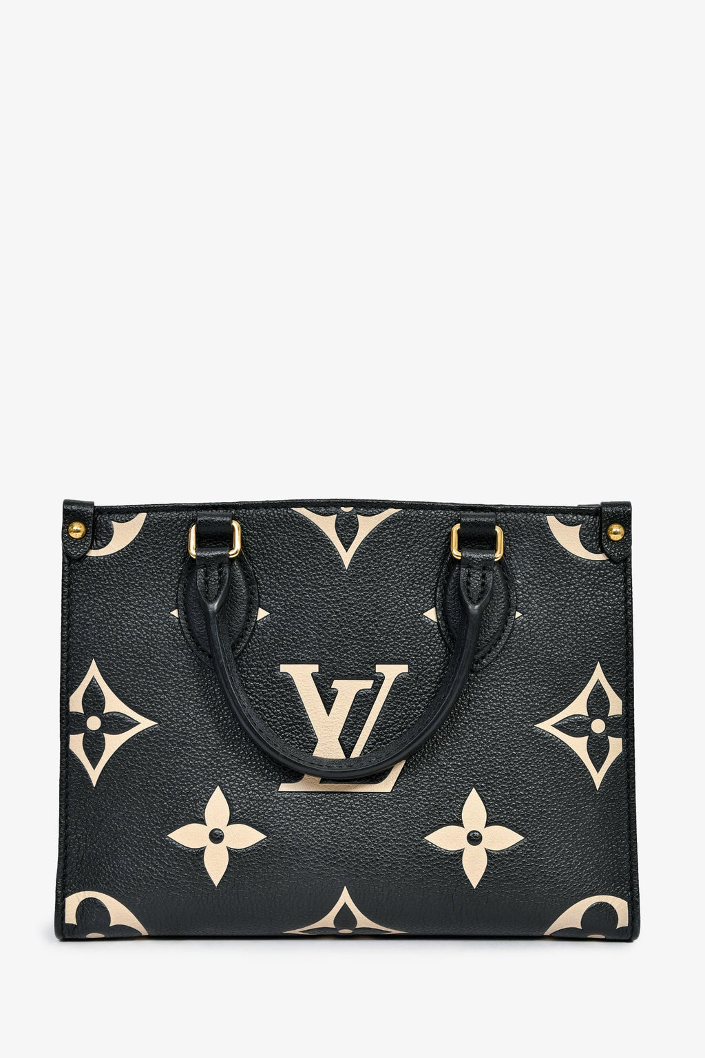 Louis Vuitton Black/Cream Leather Monogram Empreinte OnTheGo PM With Strap