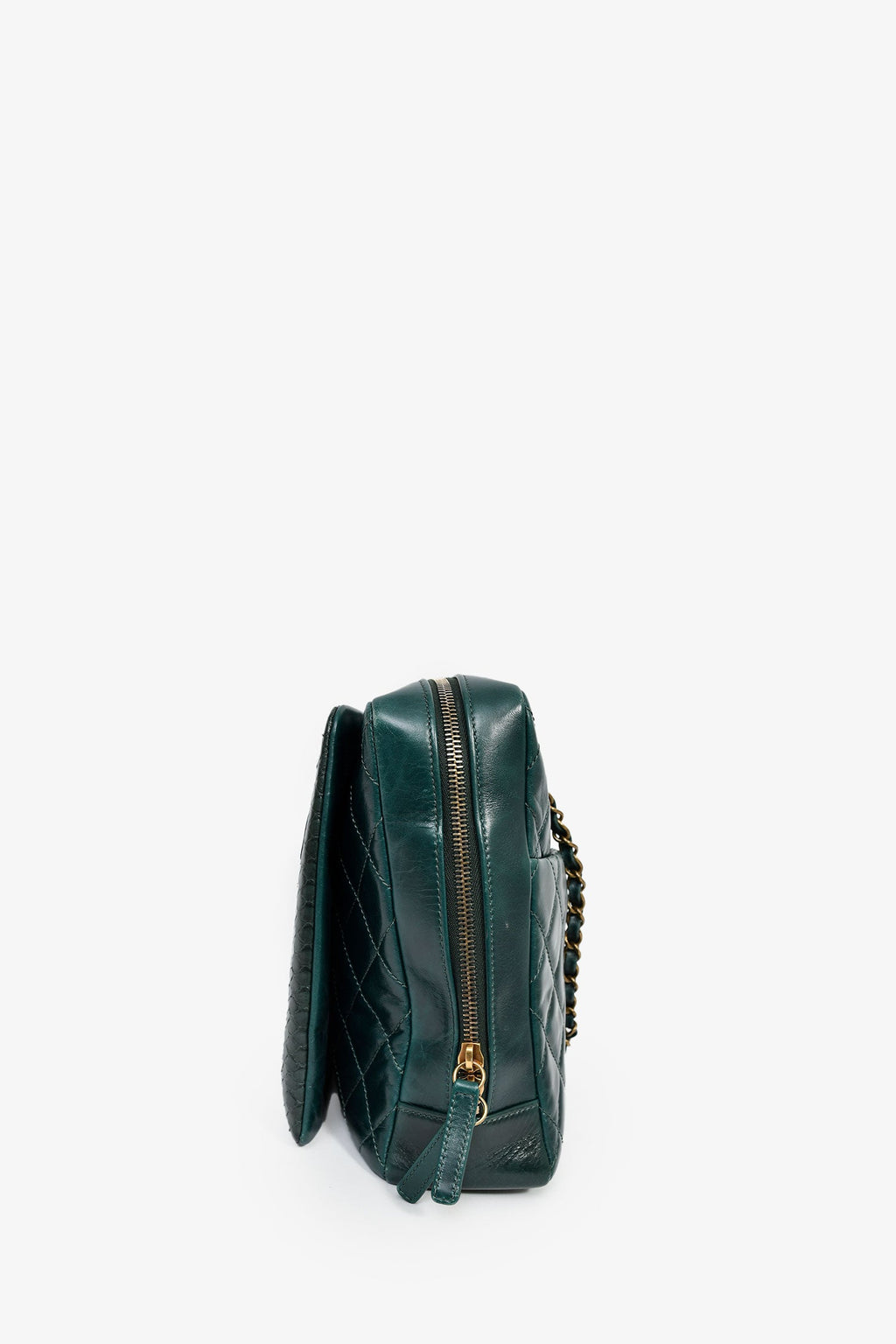Chanel™ 2015-16 Green Leather/Python Urban Mix Tote