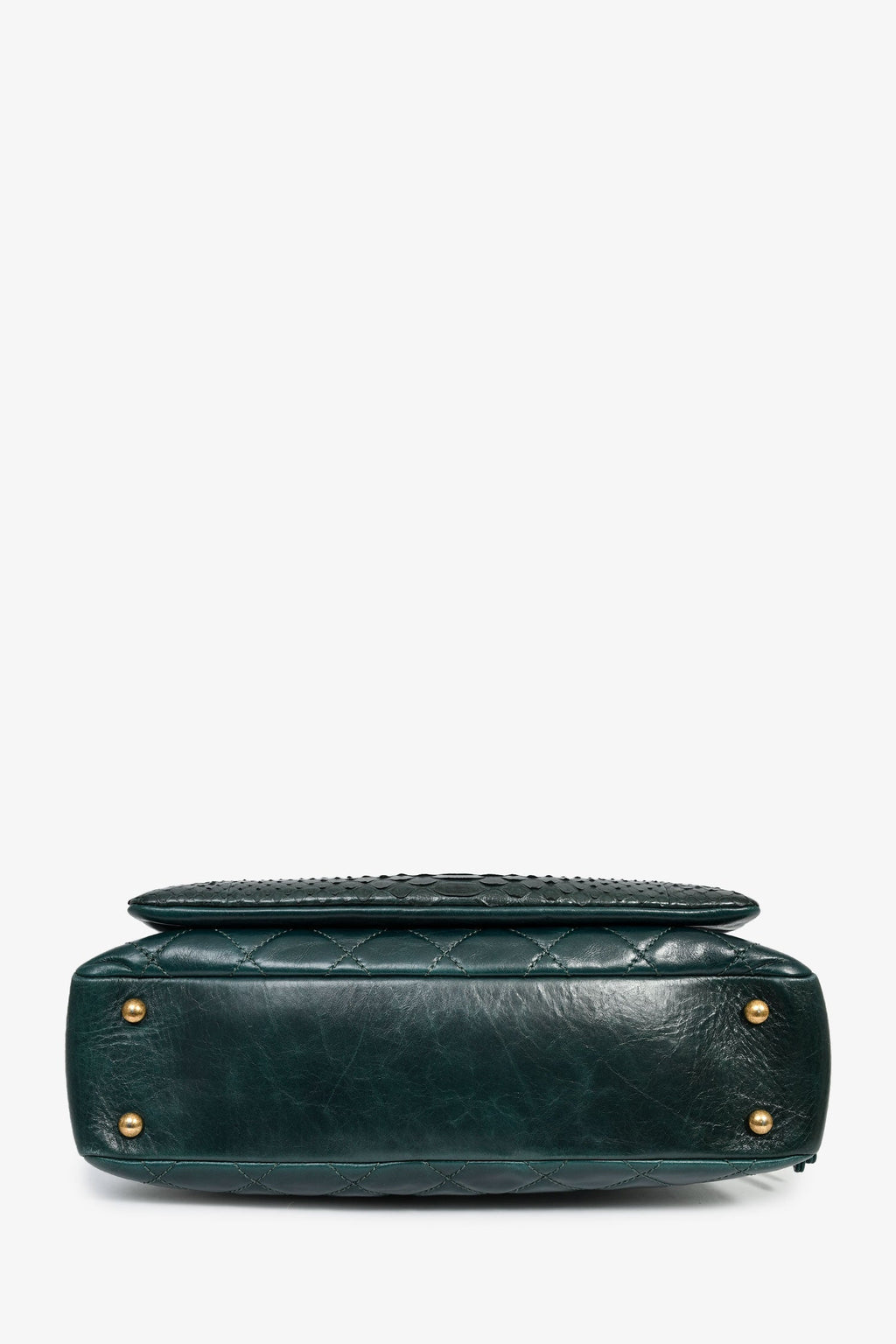 Chanel™ 2015-16 Green Leather/Python Urban Mix Tote