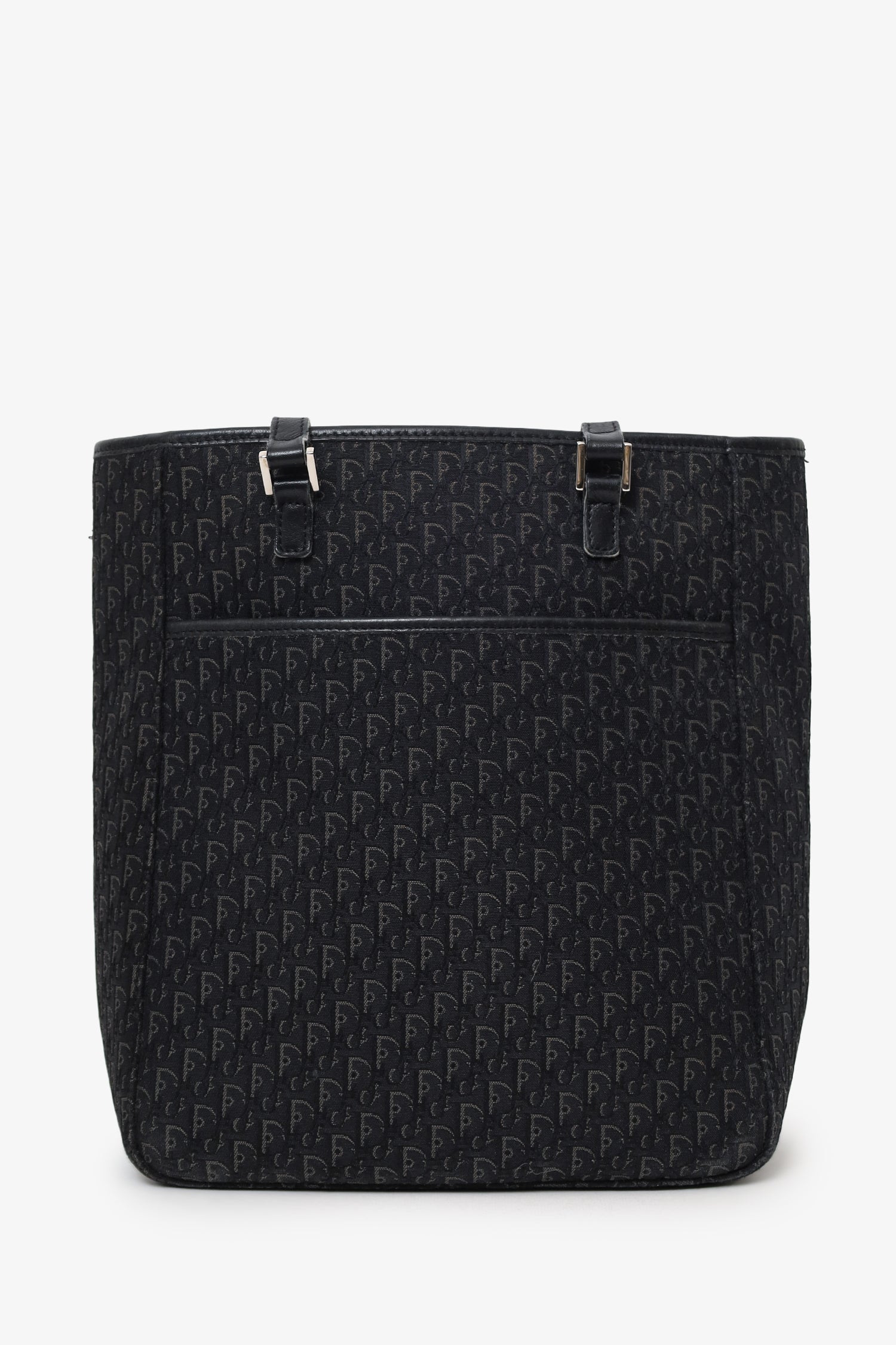 Christian Dior Grey Canvas Oblique 'Diorissimo' Trotter Tote Bag