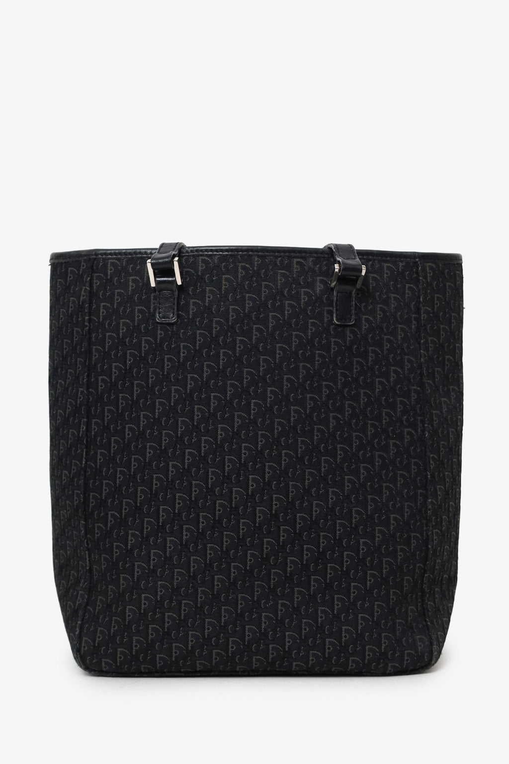 Christian Dior Grey Canvas Oblique 'Diorissimo' Trotter Tote Bag
