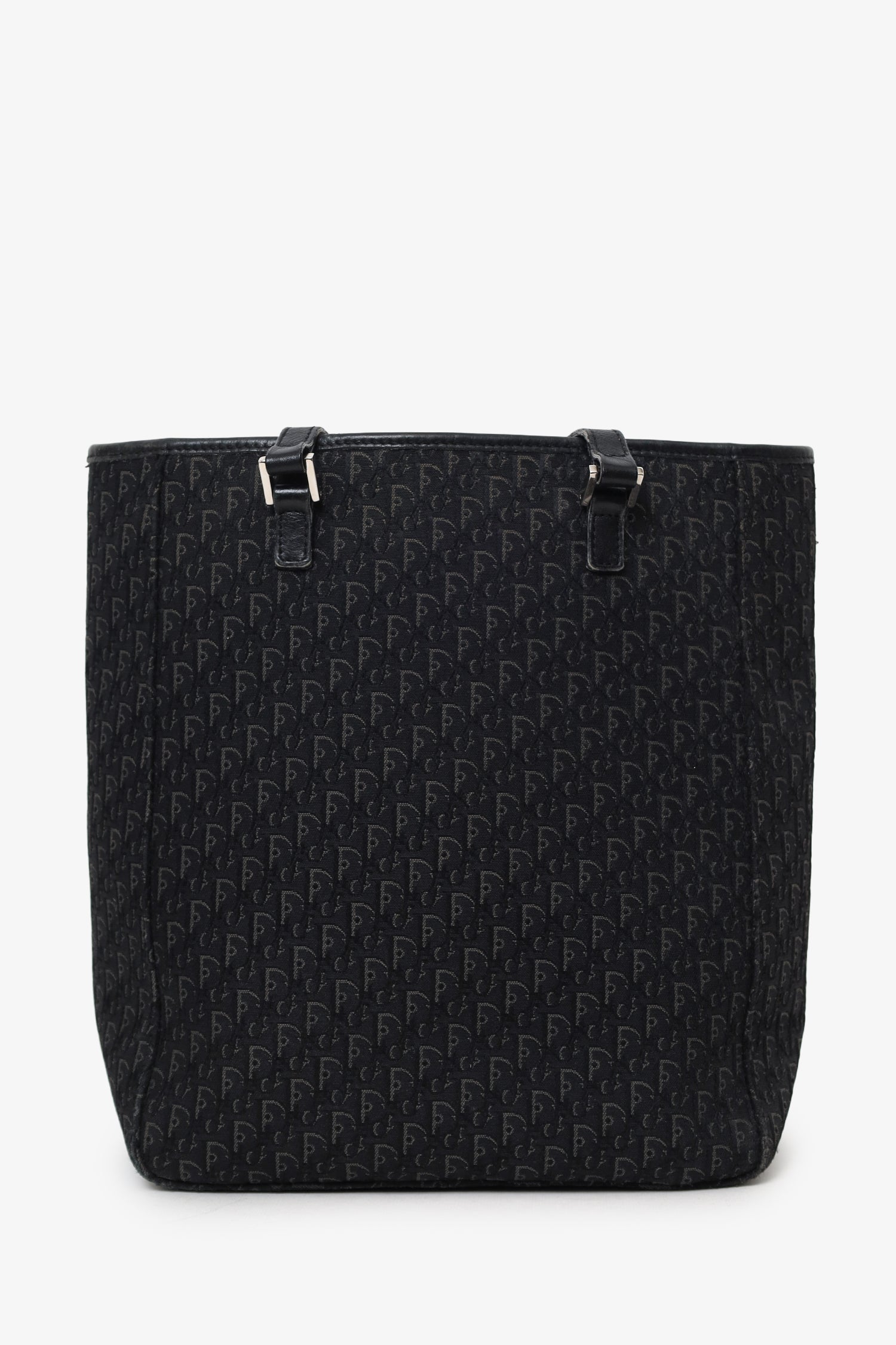 Christian Dior Grey Canvas Oblique 'Diorissimo' Trotter Tote Bag