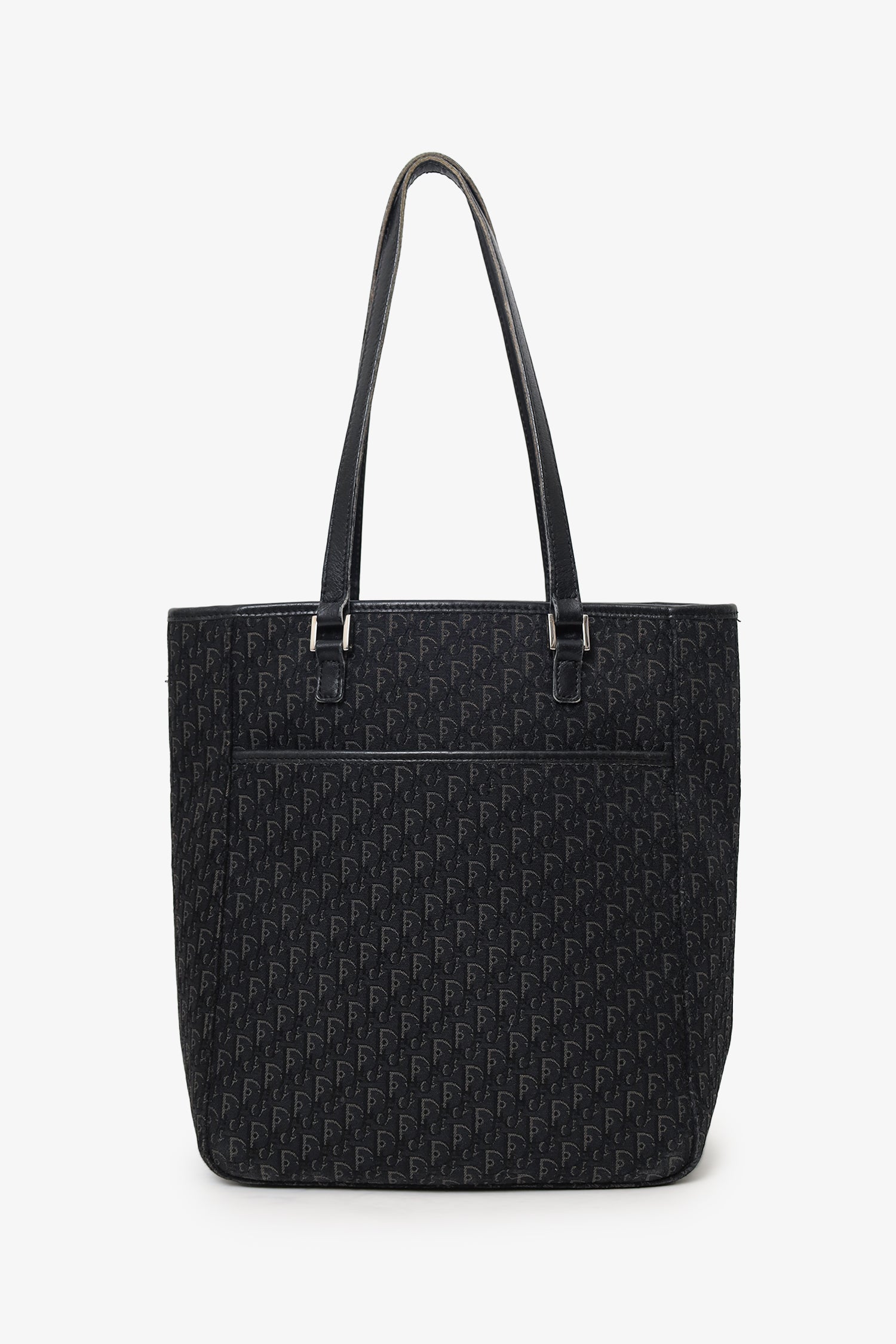 Christian Dior Grey Canvas Oblique 'Diorissimo' Trotter Tote Bag
