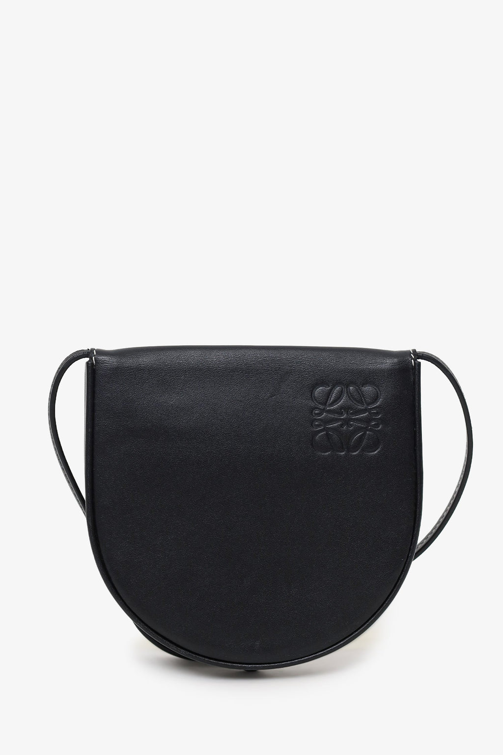Loewe Black Leather Small Heel Crossbody Bag