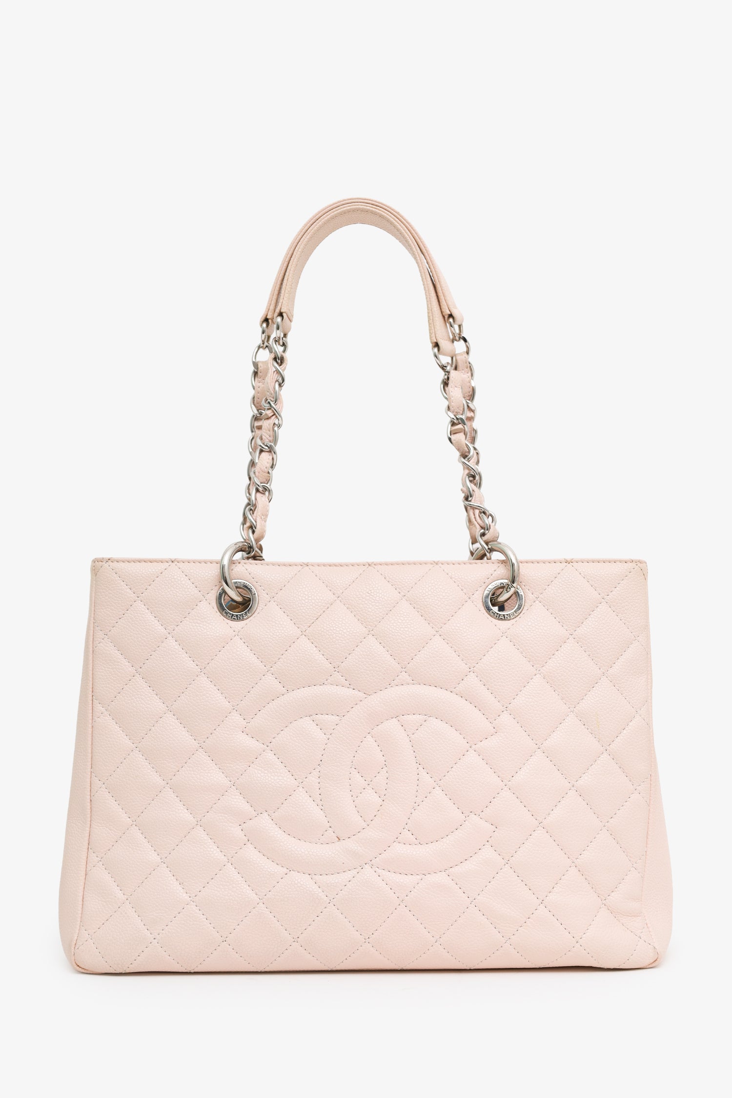 Chanel™ 2012-13 Pink Caviar Leather Grand Shopping Tote