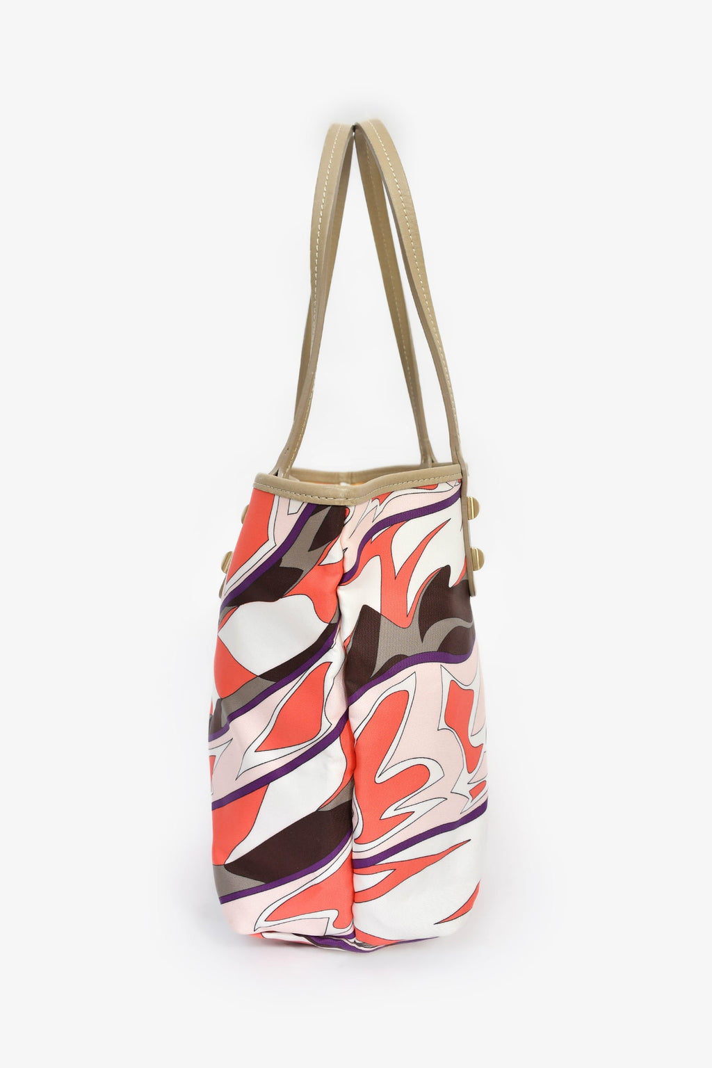 Emilio Pucci Pink/White Print Tote Bag