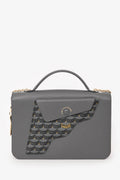 Fauré Le Page Grey Leather Calibre 21 Top Handle with Chain