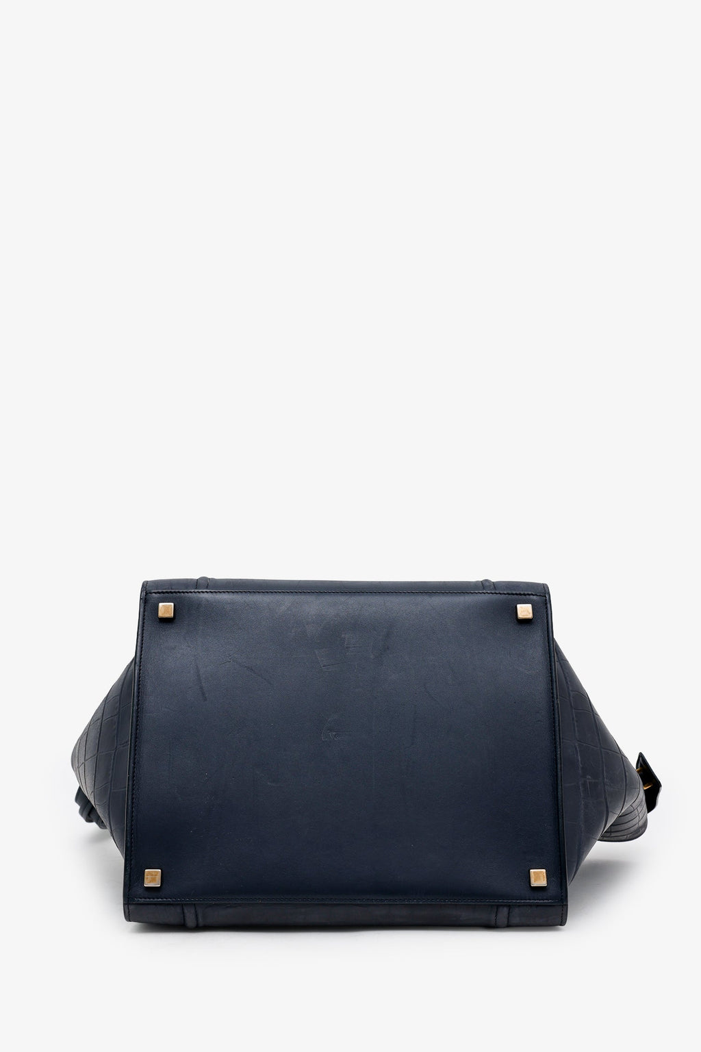 Celine Black Croc Embossed Leather Luggage Phantom Top Handle