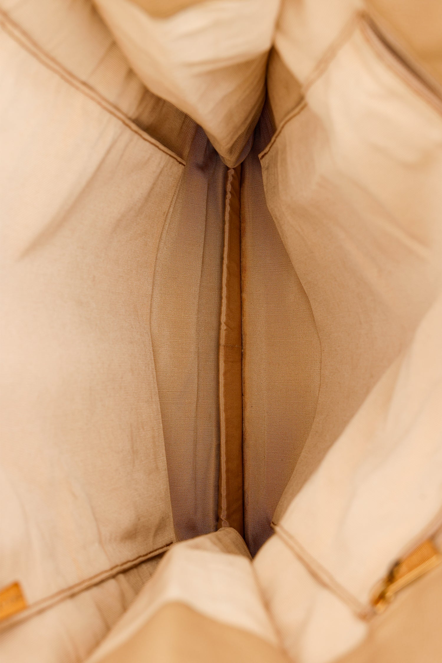 Chanel™ Beige Caviar Leather Wooden Top Handle Bag