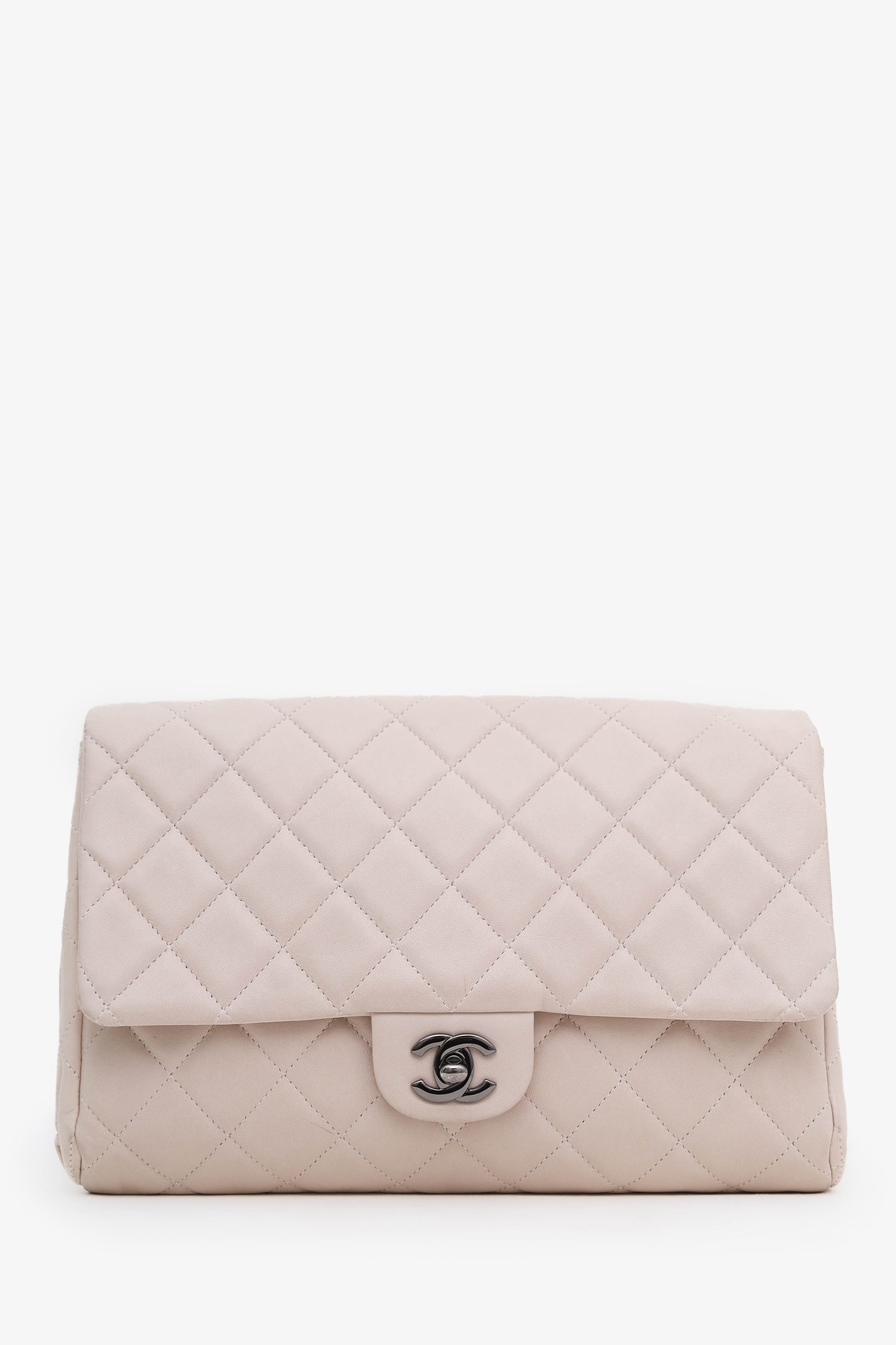Chanel™ Pink Quilted Lambskin Clutch on Chain