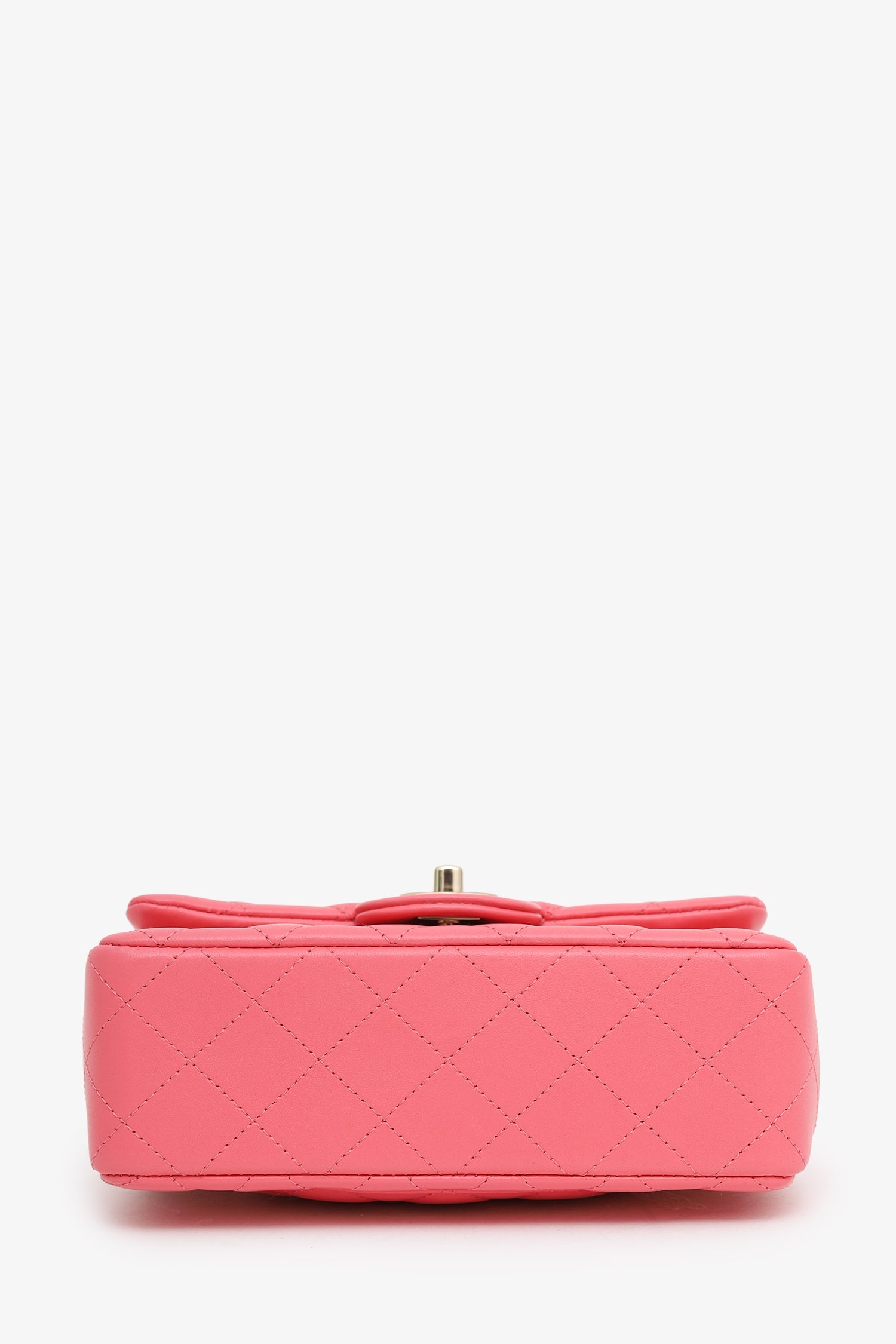 Chanel™ 2020-21 Pink Lambskin Mini Rectangular Flap Bag