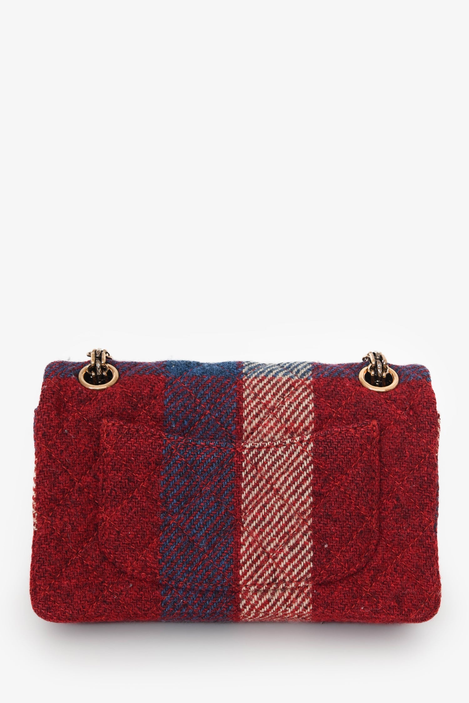 Chanel™ 2015-16 Red Tweed Patterned 2.55 224 Double Flap Bag