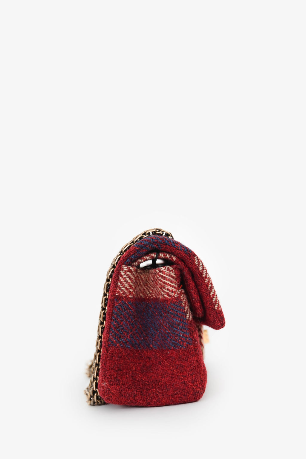 Chanel™ 2015-16 Red Tweed Patterned 2.55 224 Double Flap Bag
