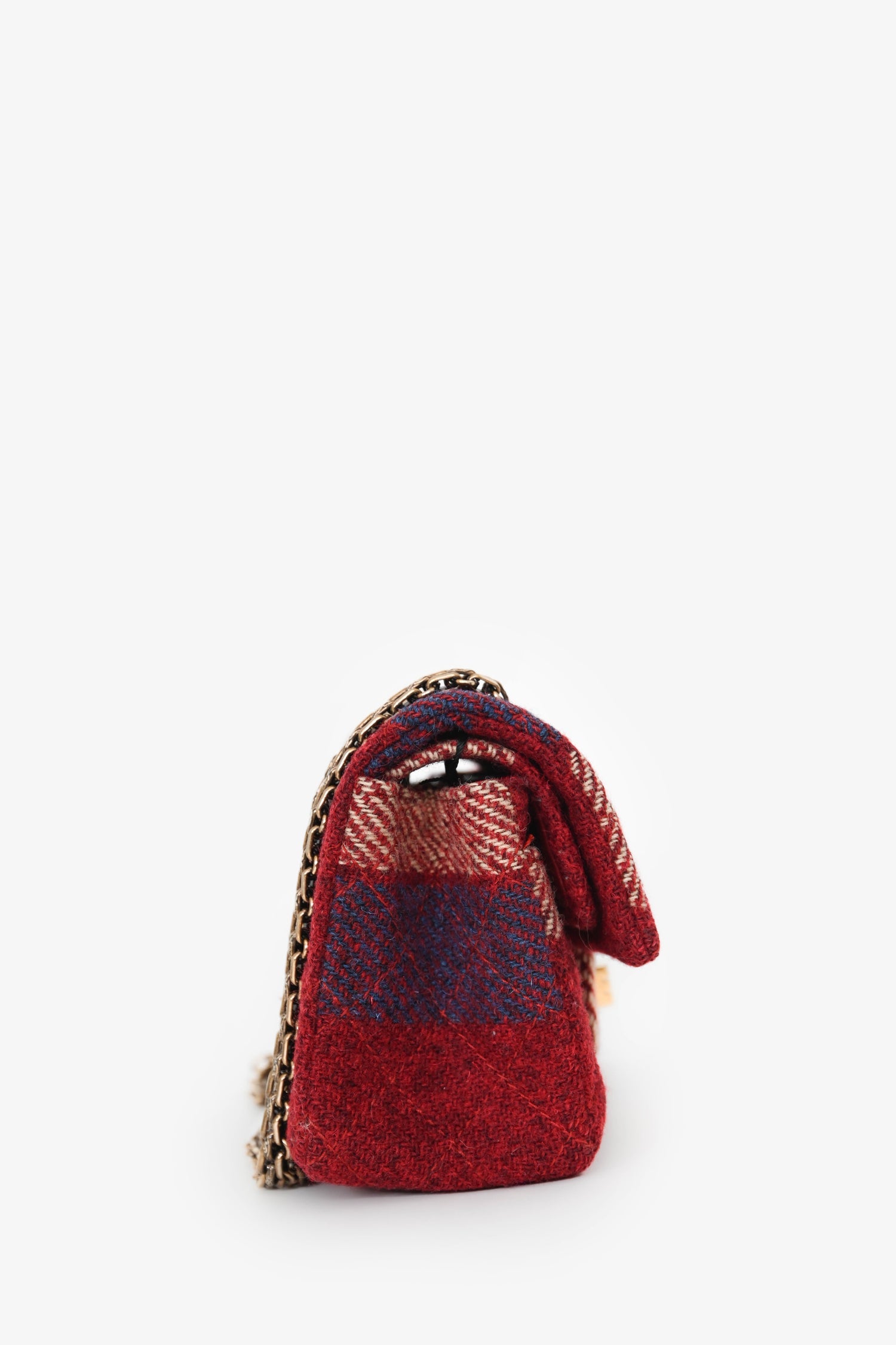 Chanel™ 2015-16 Red Tweed Patterned 2.55 224 Double Flap Bag