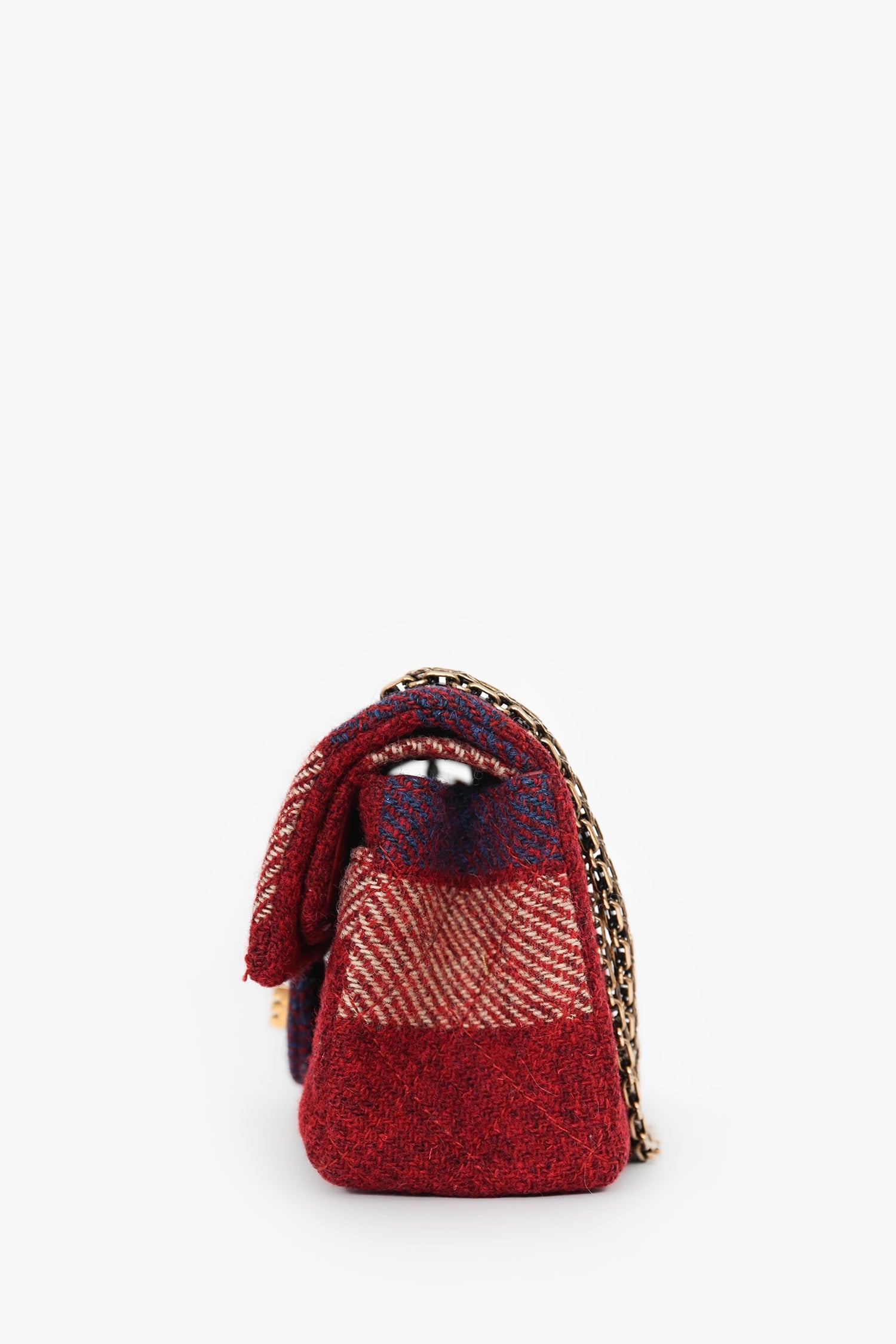 Chanel™ 2015-16 Red Tweed Patterned 2.55 224 Double Flap Bag