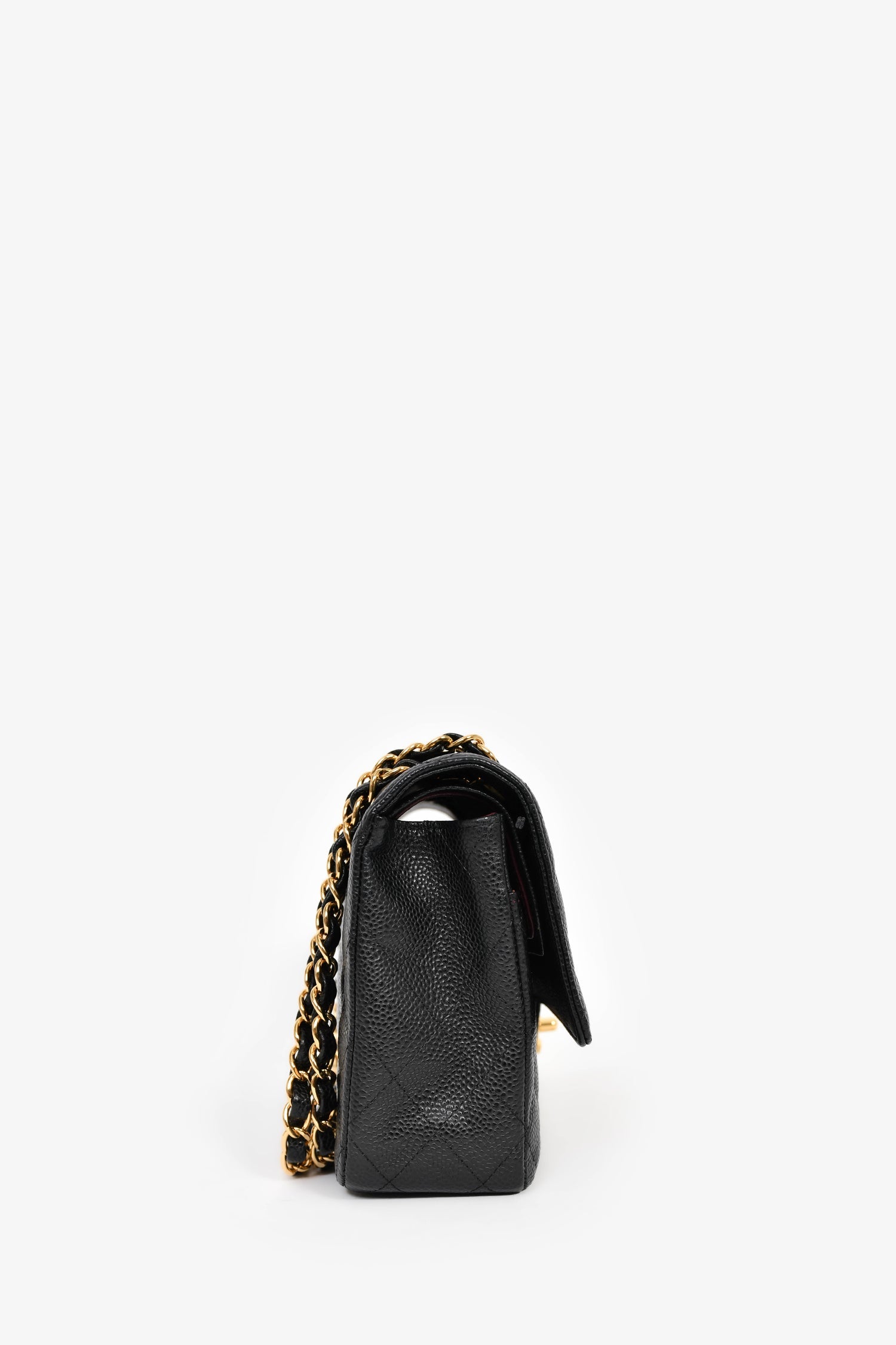 Chanel™ 2012 Black Quilted Caviar Leather Medium Classic Double Flap