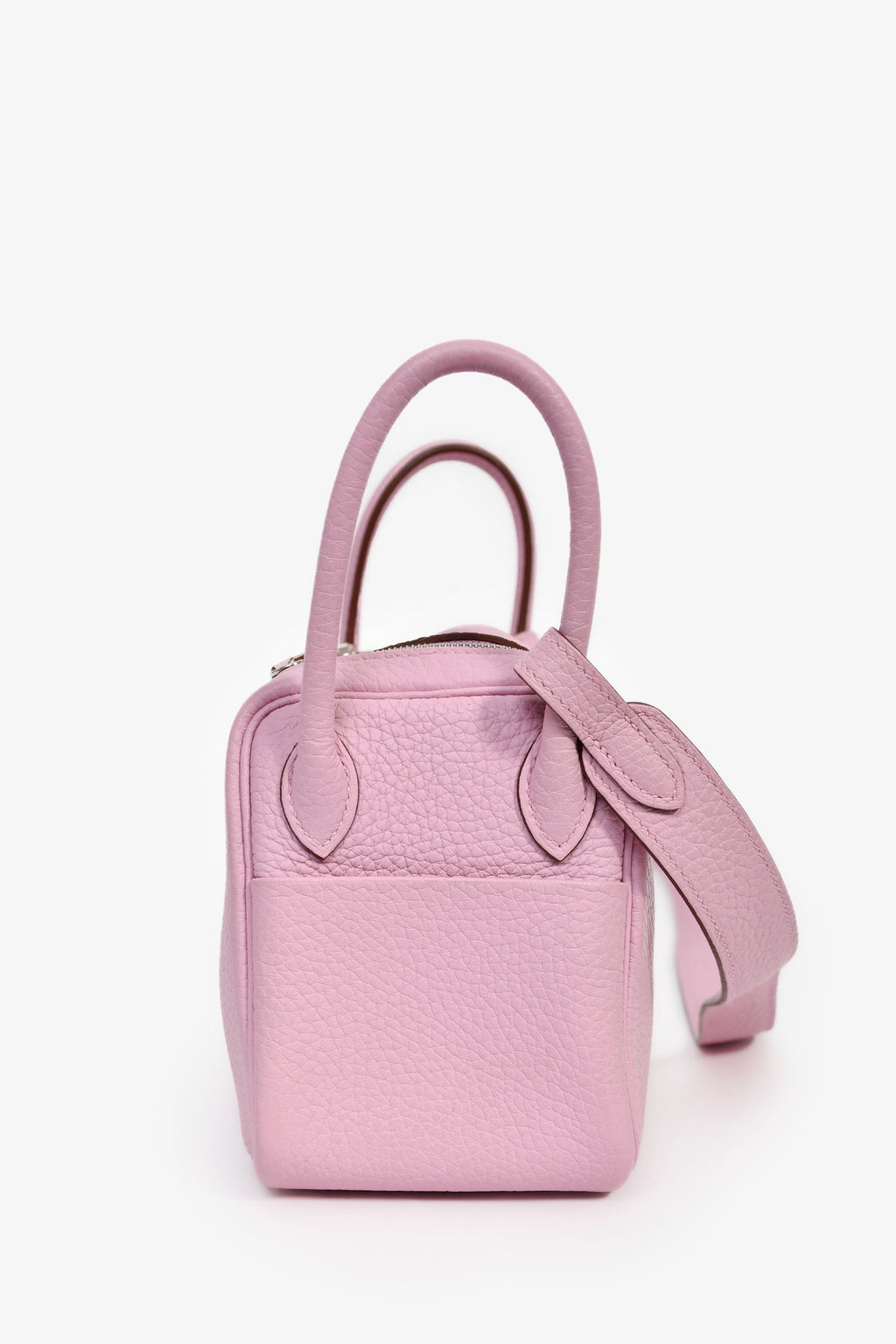Hermès 2022 Mauve Sylvestre Clemence Leather Mini Lindy